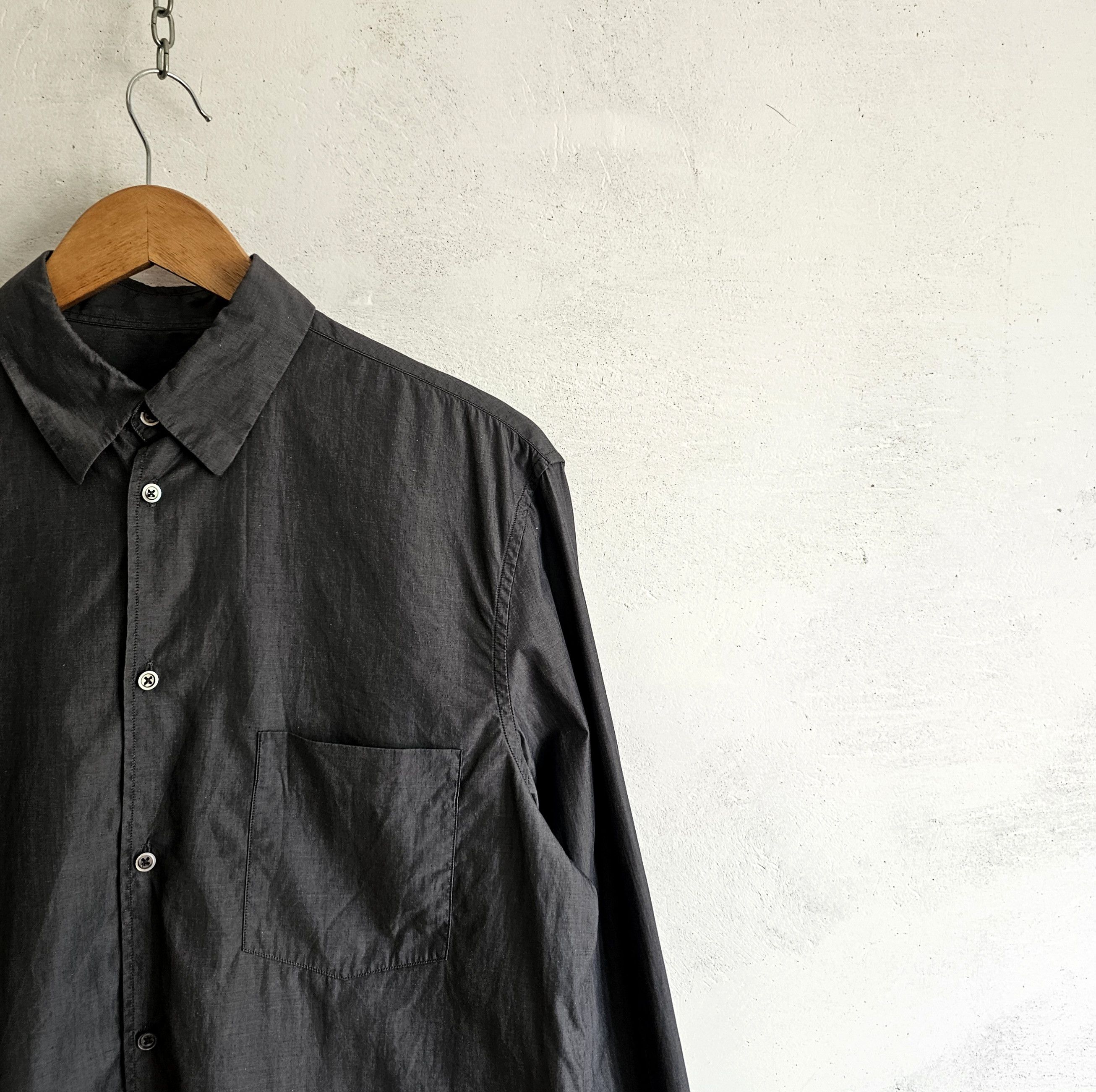 Jil Sander Jil Sander gray cotton shirt Size US M / EU 48-50 / 2 - 2 Thumbnail