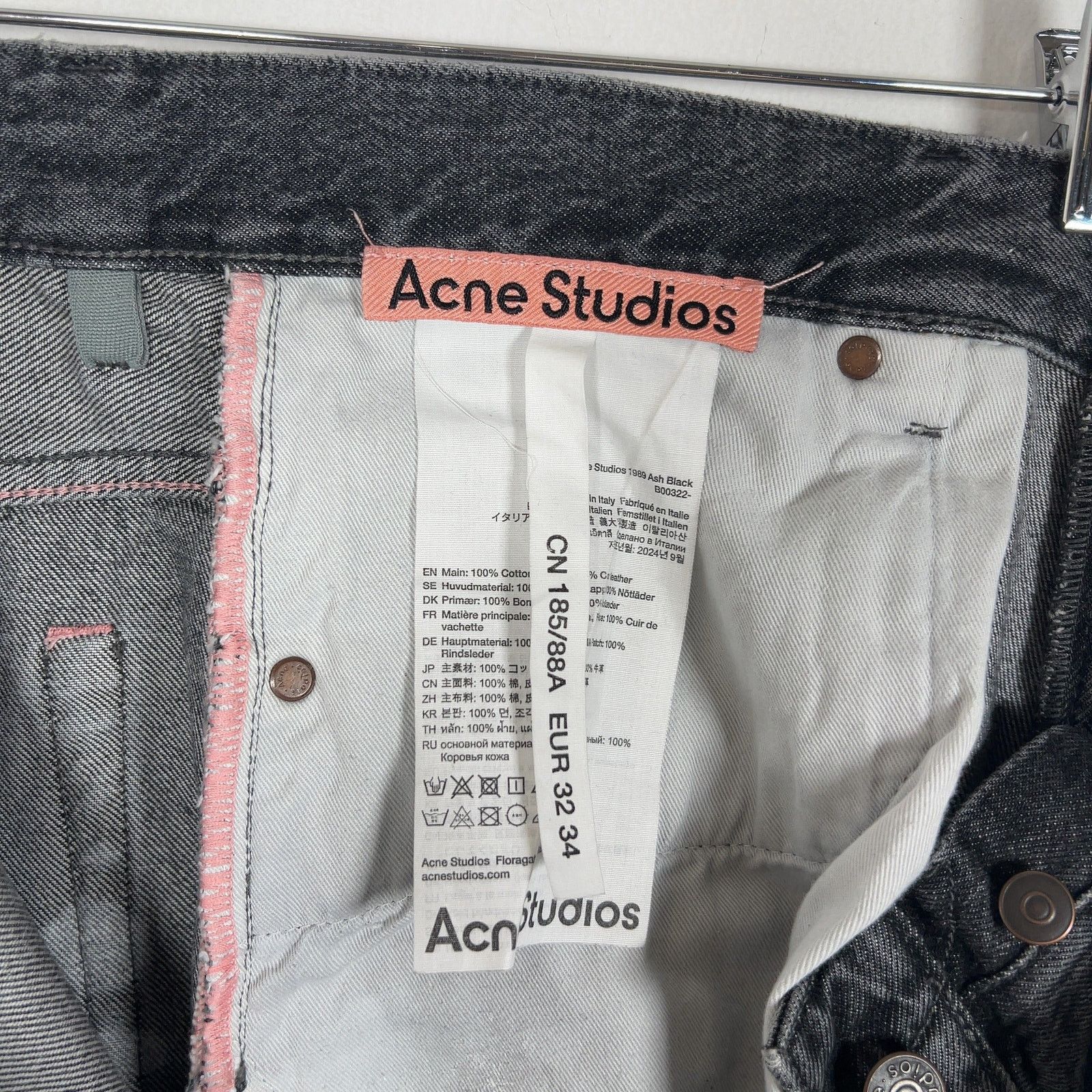 Acne Studios Acne Studios 1989 Ash Black Wide Leg Jeans Size US 32 / EU 48 - 8 Thumbnail