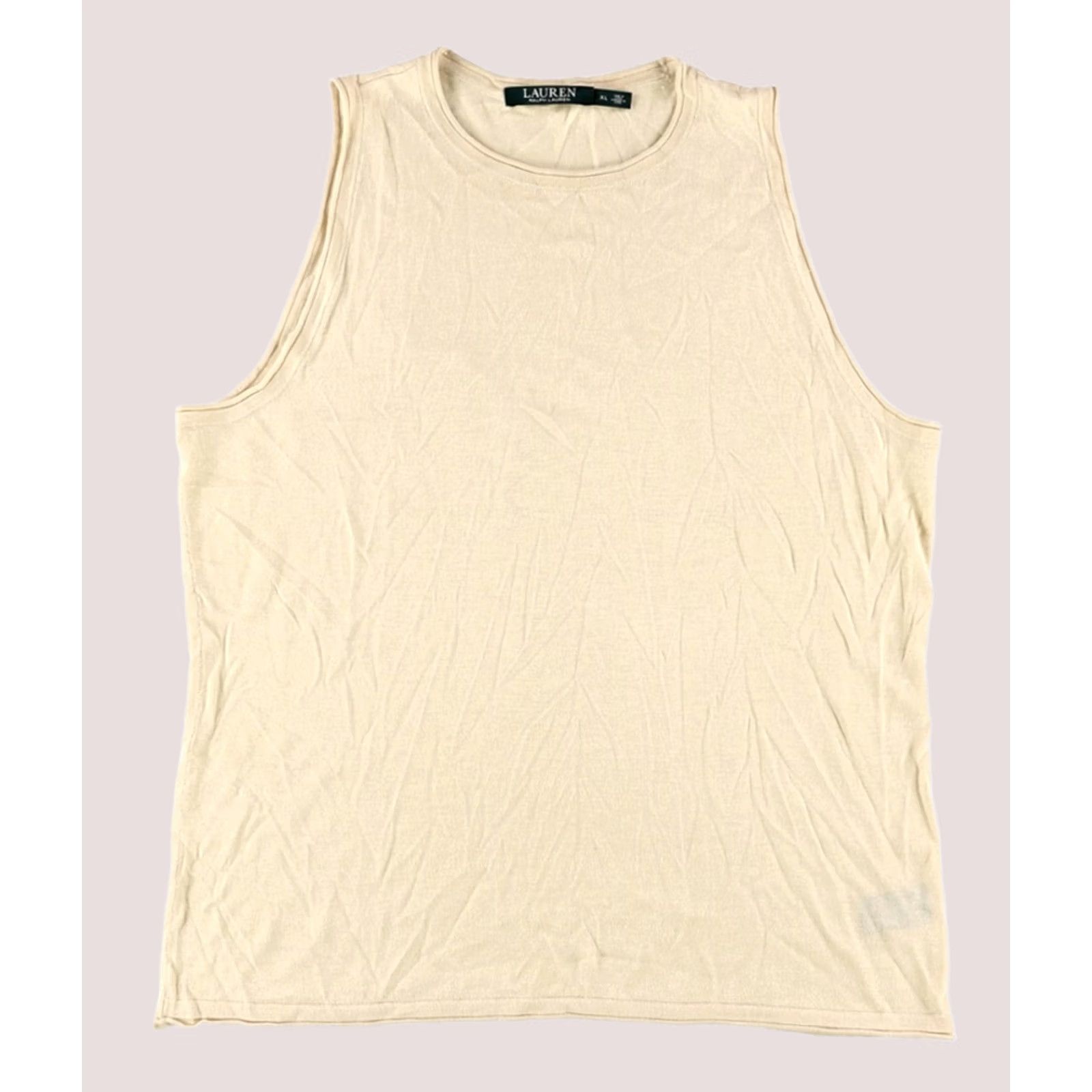 Ralph Lauren Ralph Lauren Womens Silk-Blend Pullover Sweater L Beige Size L / US 10 / IT 46 - 1 Preview