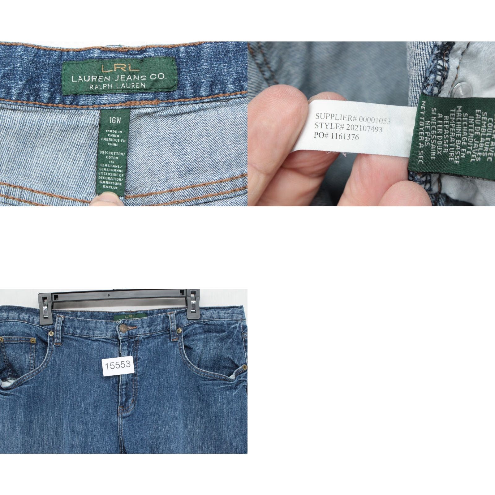 Ralph Lauren VINTAGE Ralph Lauren Jeans Women 16W Denim Boot Cut Blues 90s Boho Preppy City Mom Jeans Women (XXL not present) Size 38" / US 16 / IT 52 - 8 Thumbnail