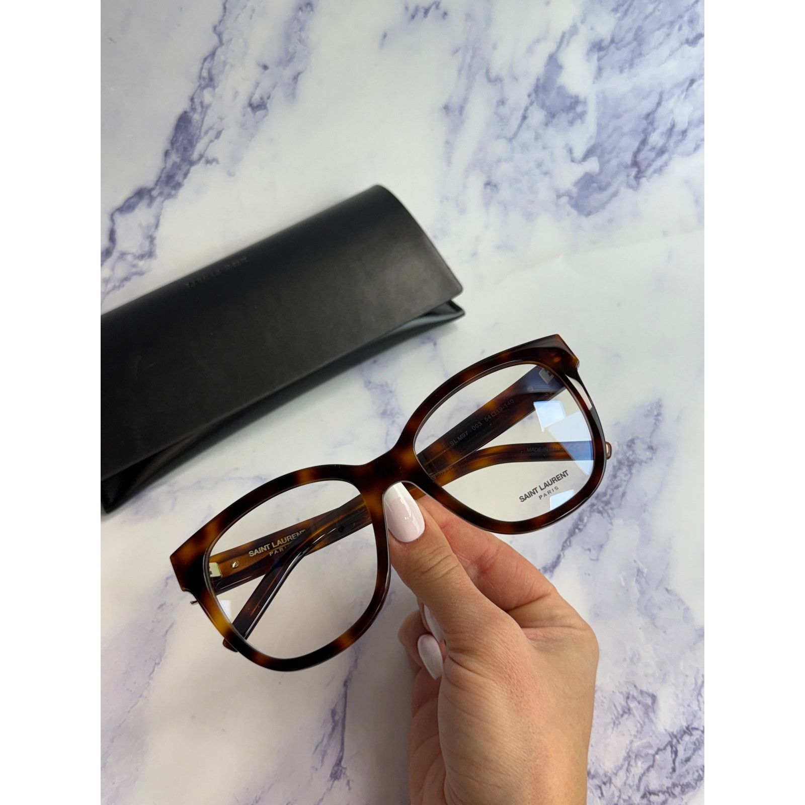 Saint Laurent Paris NEW Saint Laurent SLM97 Brown Oversized Eyeglasses Frames Size ONE SIZE - 2 Thumbnail