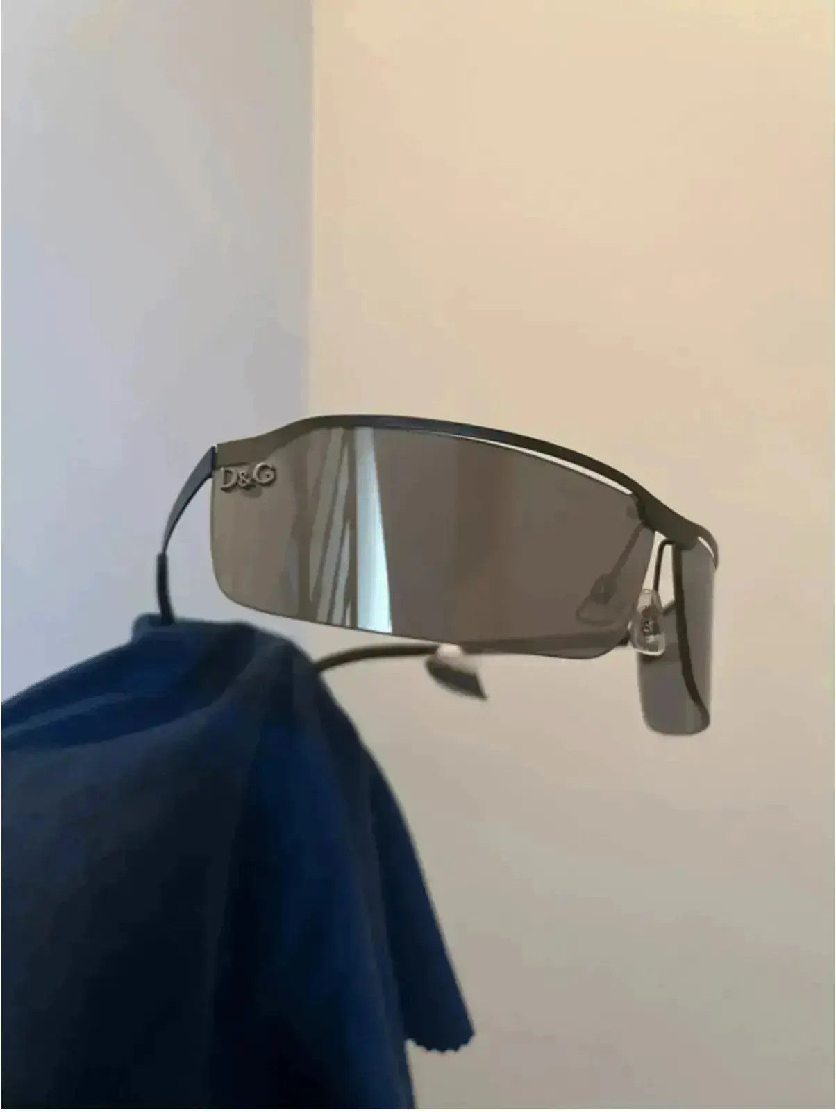 Dolce & Gabbana × Vintage DOLCE GABBANA Sunglasses Wrap Shield Rimless Metal Frame Size ONE SIZE - 1 Thumbnail