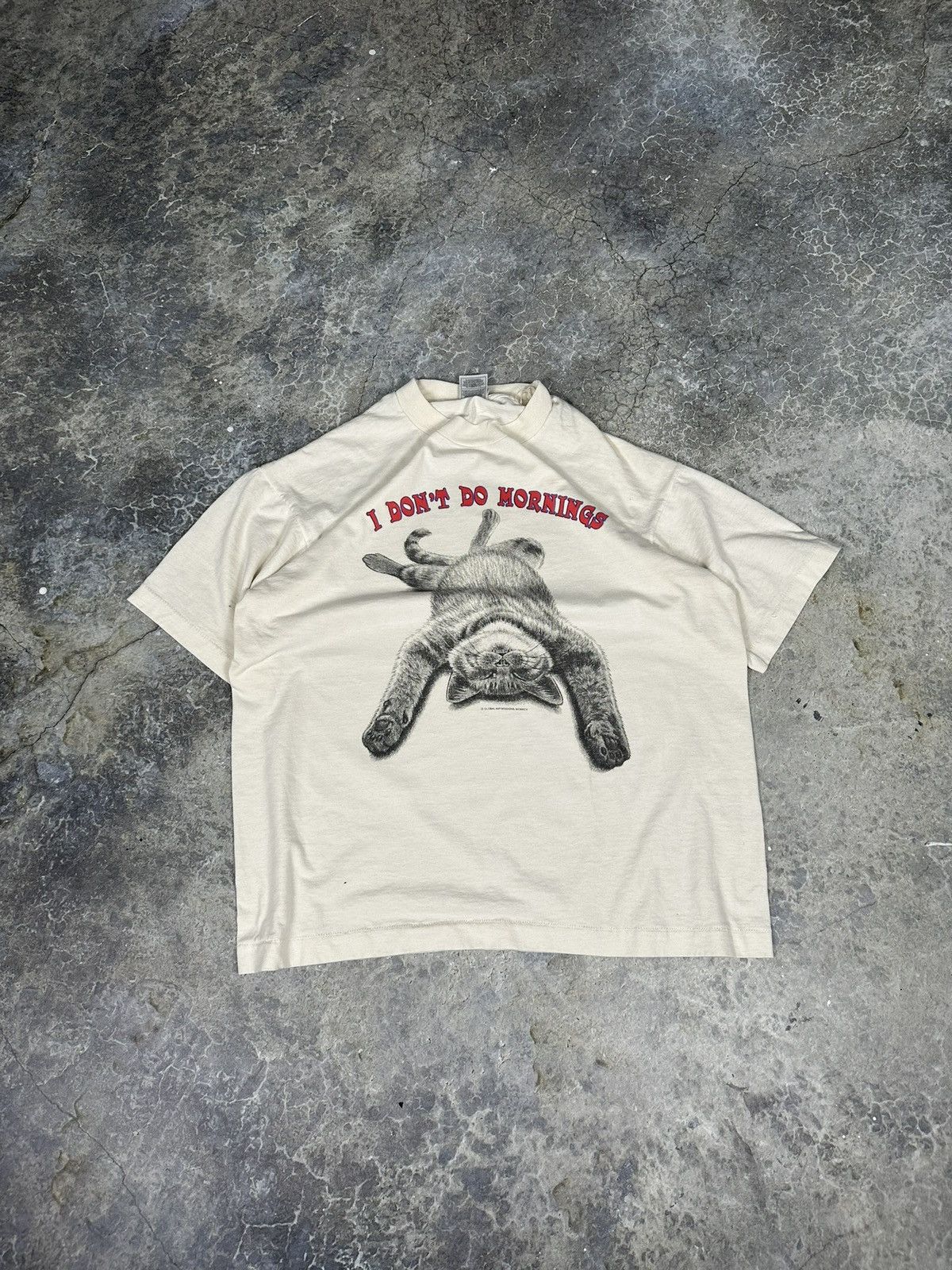 Vintage Vintage Lazy Cat Tee Size US L / EU 52-54 / 3 - 1 Thumbnail