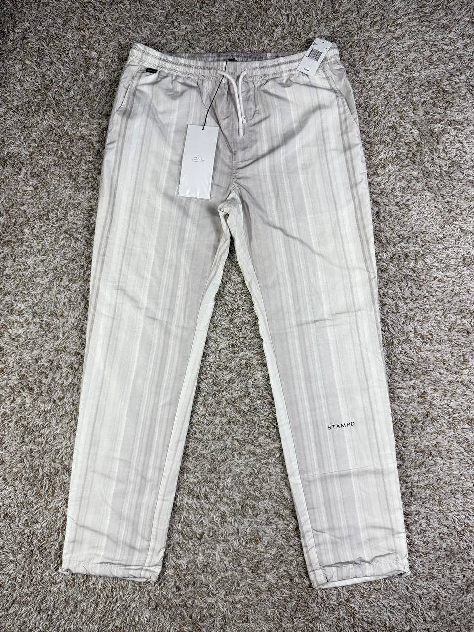 Stampd Stampd Drawstring Polyester Pants In Stripe Size US 34 / EU 50 - 1 Thumbnail