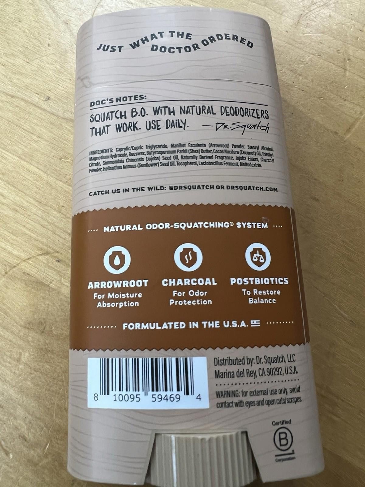 Other Dr. Squatch Wood Barrel Bourbon Deodorant 2.65 oz Size ONE SIZE - 6 Thumbnail