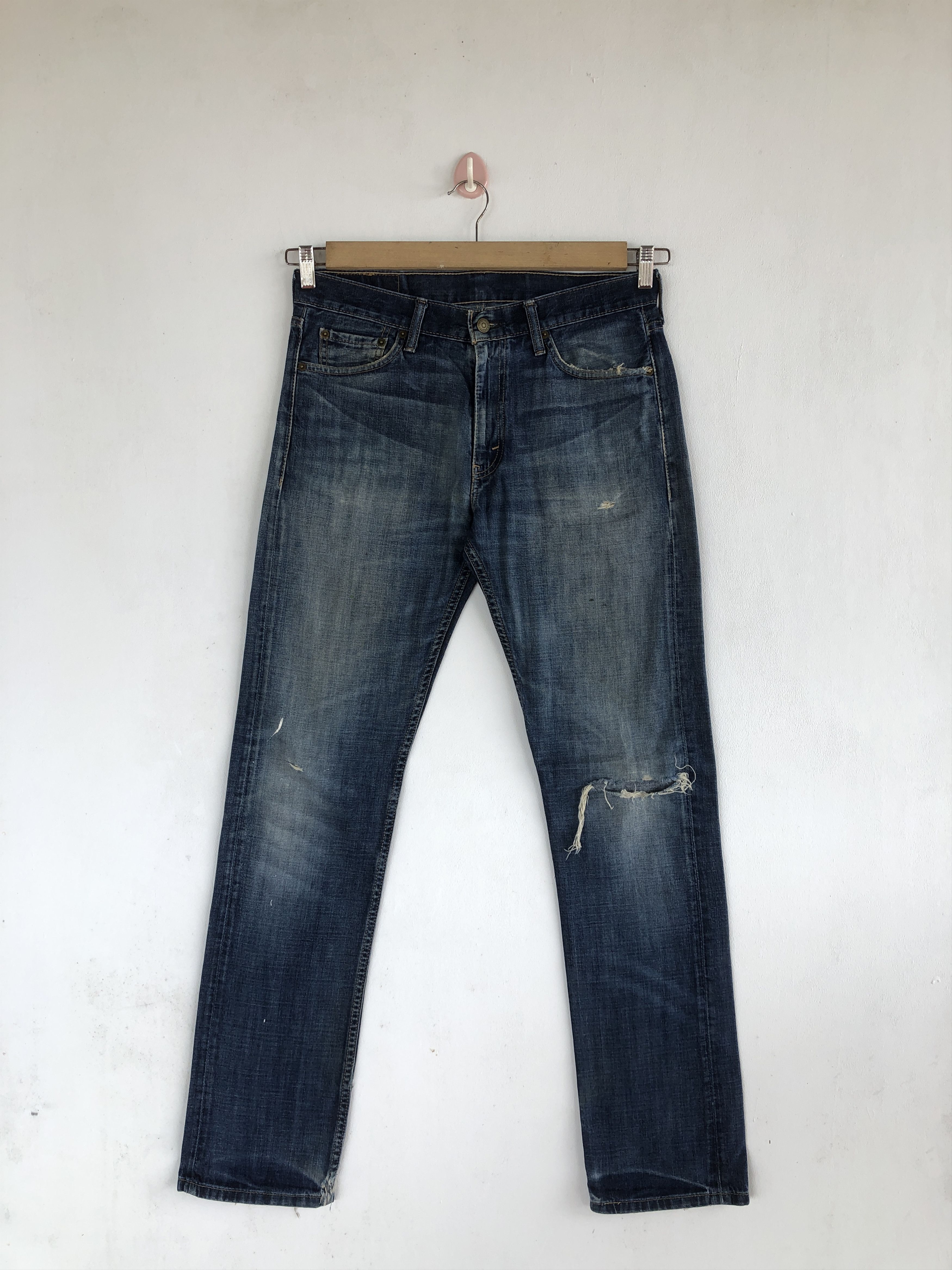 Levi's Vintage Y2K Levis Faded Jeans Levi's 513 Distressed Denim Size US 30 / EU 46 - 1 Thumbnail