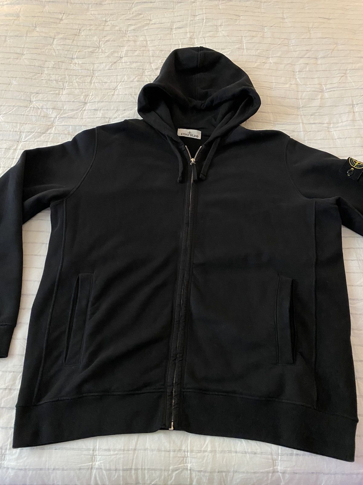 Stone Island Stone Island Logo Patch Zip-Up Hoodie Black XXL Size US XXL / EU 58 / 5 - 6 Thumbnail