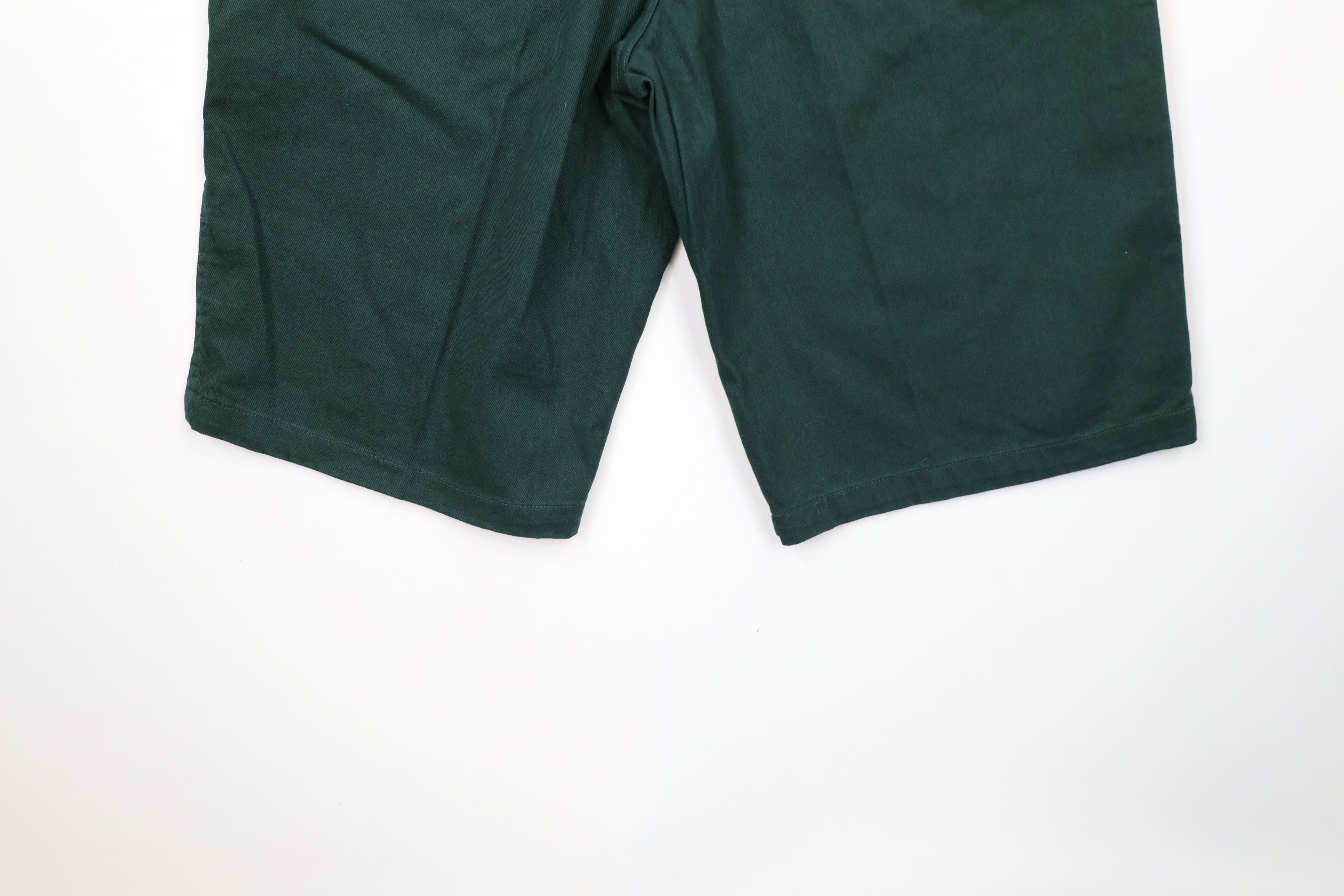Vintage NOS Vintage 90s Streetwear Fit Denim Shorts Jorts Green Size US 34 / EU 50 - 12 Thumbnail