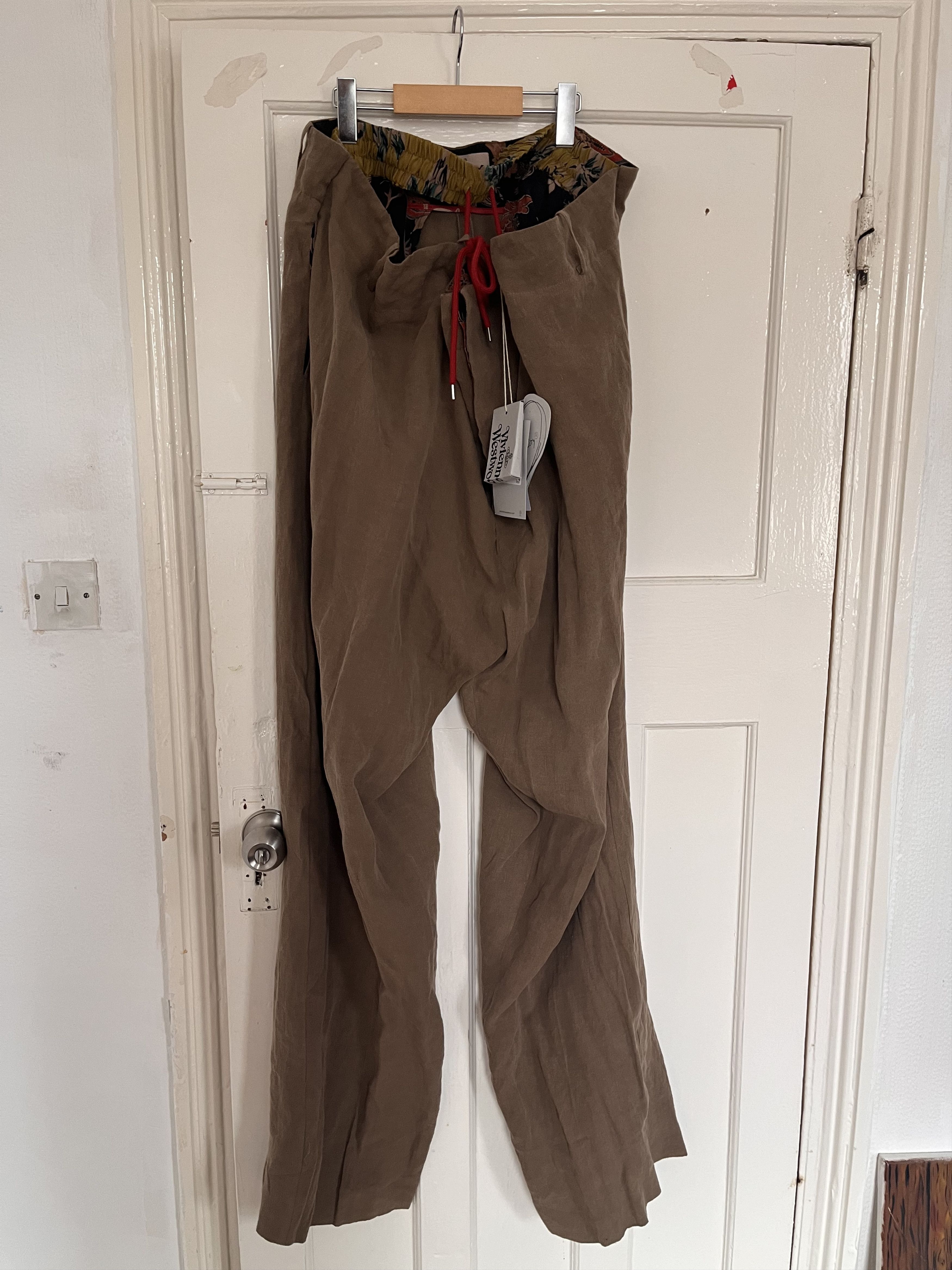 Image of Vivienne Westwood Wreck Straight-Leg Drawstring Pants, Men's (Size 40)