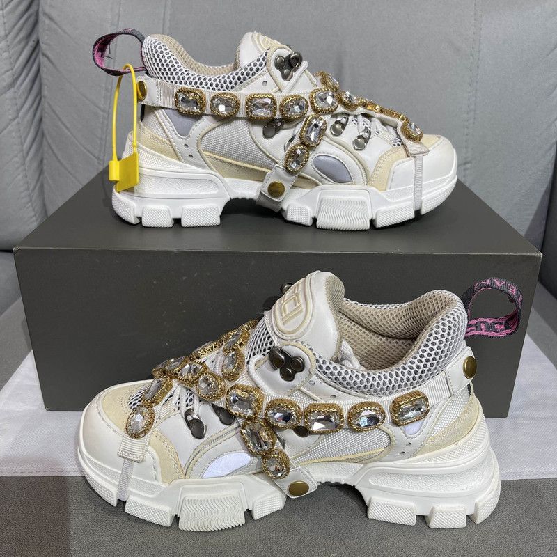 Gucci Gucci Flashtrek Strap Crystal Dad Shoes - Size US 6.5 / EU 39-40 - 7 Thumbnail