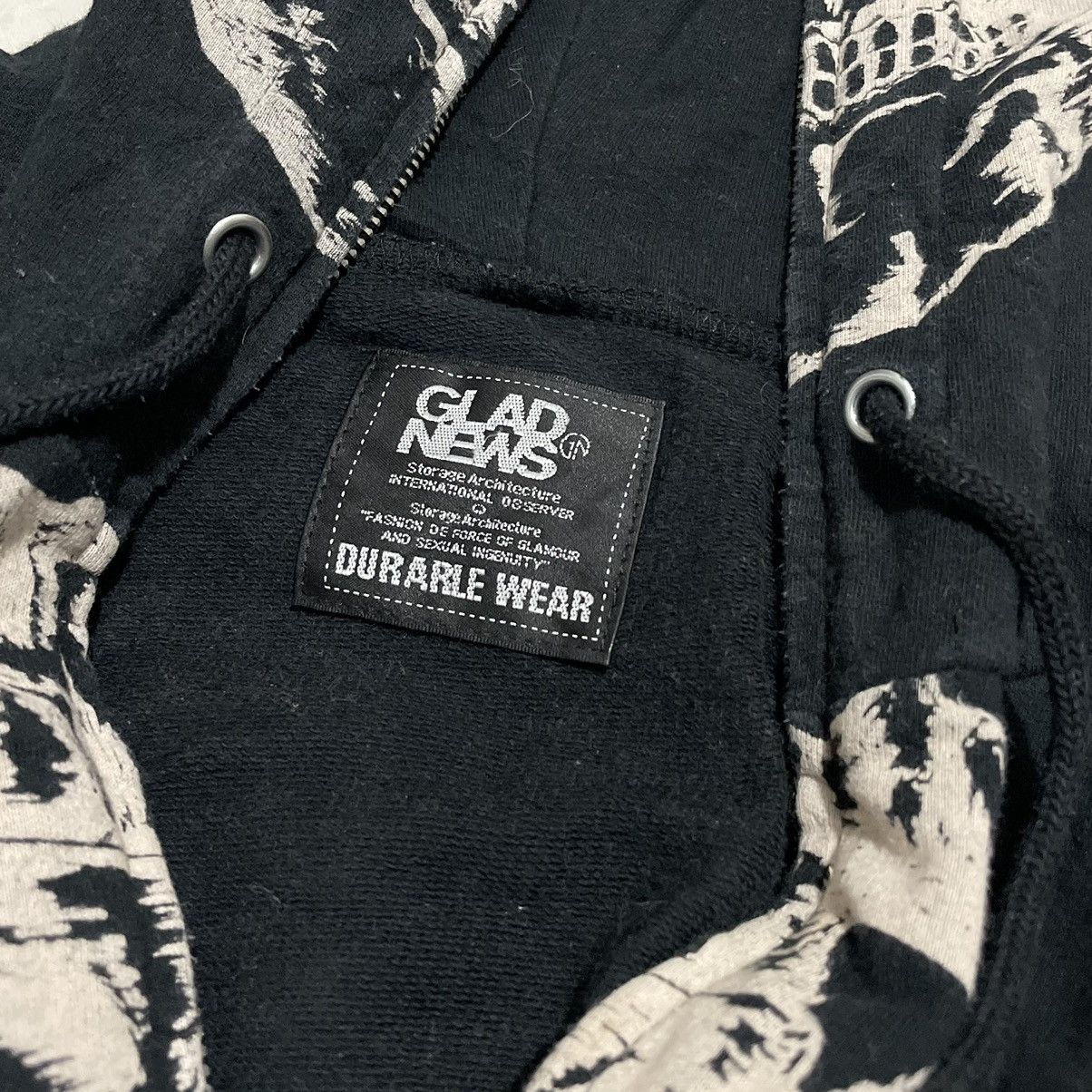 Hysteric Glamour × Japanese Brand Glad News Skeleton Studded Skull Hoodie Size US M / EU 48-50 / 2 - 4 Thumbnail