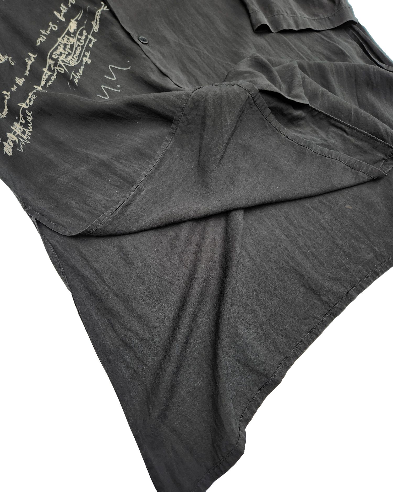 Yohji Yamamoto Yohji Yamamoro Pour Homme Tencel Long Lyric Shirt Size US S / EU 44-46 / 1 - 3 Thumbnail