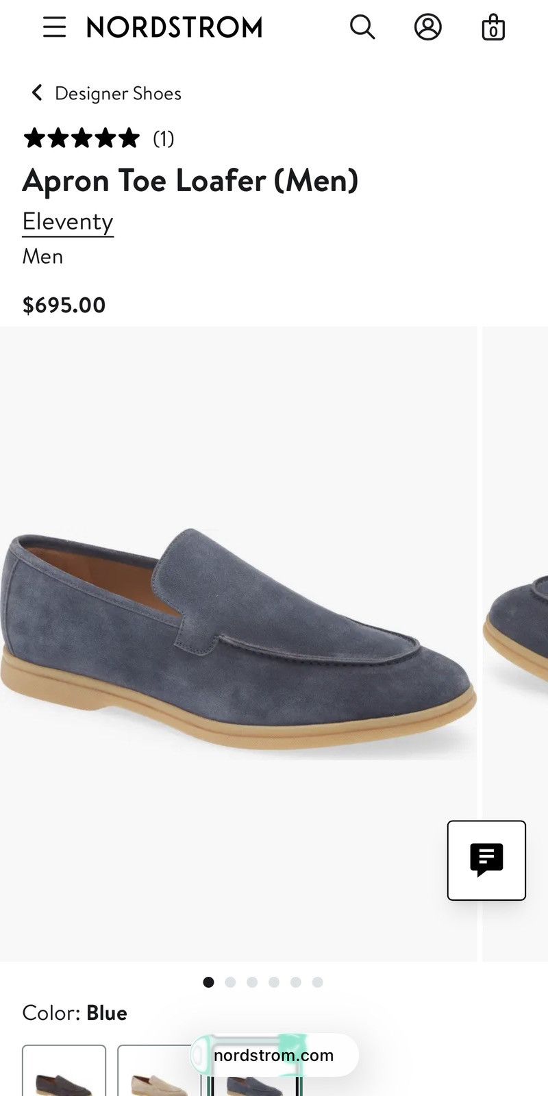 Eleventy Eleventy Blue Suede Mocassin Size US 8 / EU 41 - 1 Thumbnail