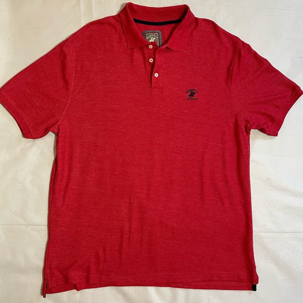 Beverly Hills Polo Club New Beverly Hills Polo Club Red Cotton Polo Shirt Size XL Size US XL / EU 56 / 4 - 1 Thumbnail