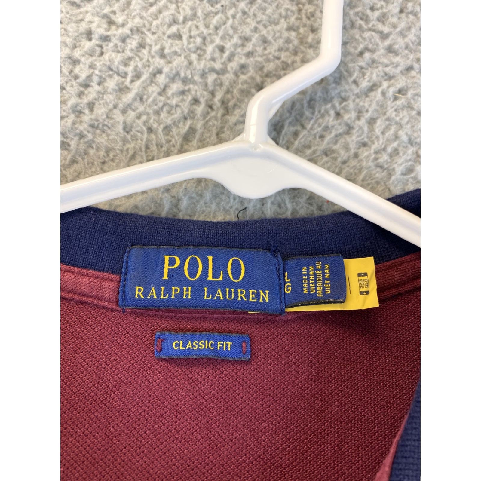 Ralph Lauren Ralph Lauren Polo Shirt Adult Large Maroon Blue Pony Casual Rugby Mens /72-43 Size US L / EU 52-54 / 3 - 6 Thumbnail