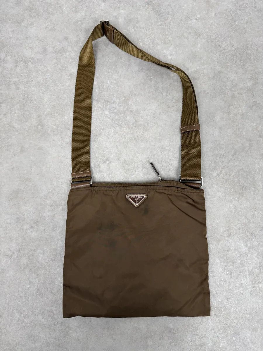 Prada AW2004 Prada Humanoid Brown Nylon Shoulder Bag Size ONE SIZE - 2 Thumbnail
