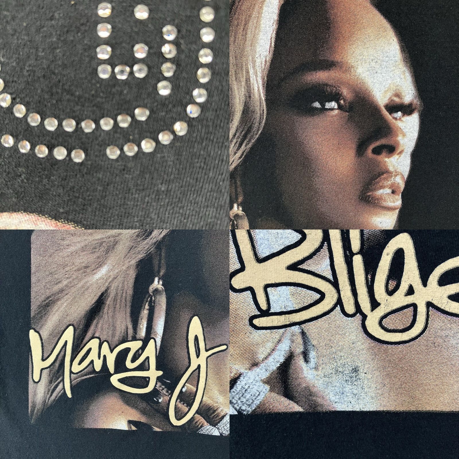Fruit Of The Loom Mary J Blige Shirt Medium Black All Cotton Bling Graphic Crew Neck Tour Ne-Yo & Mario Size M / US 6-8 / IT 42-44 - 8 Thumbnail