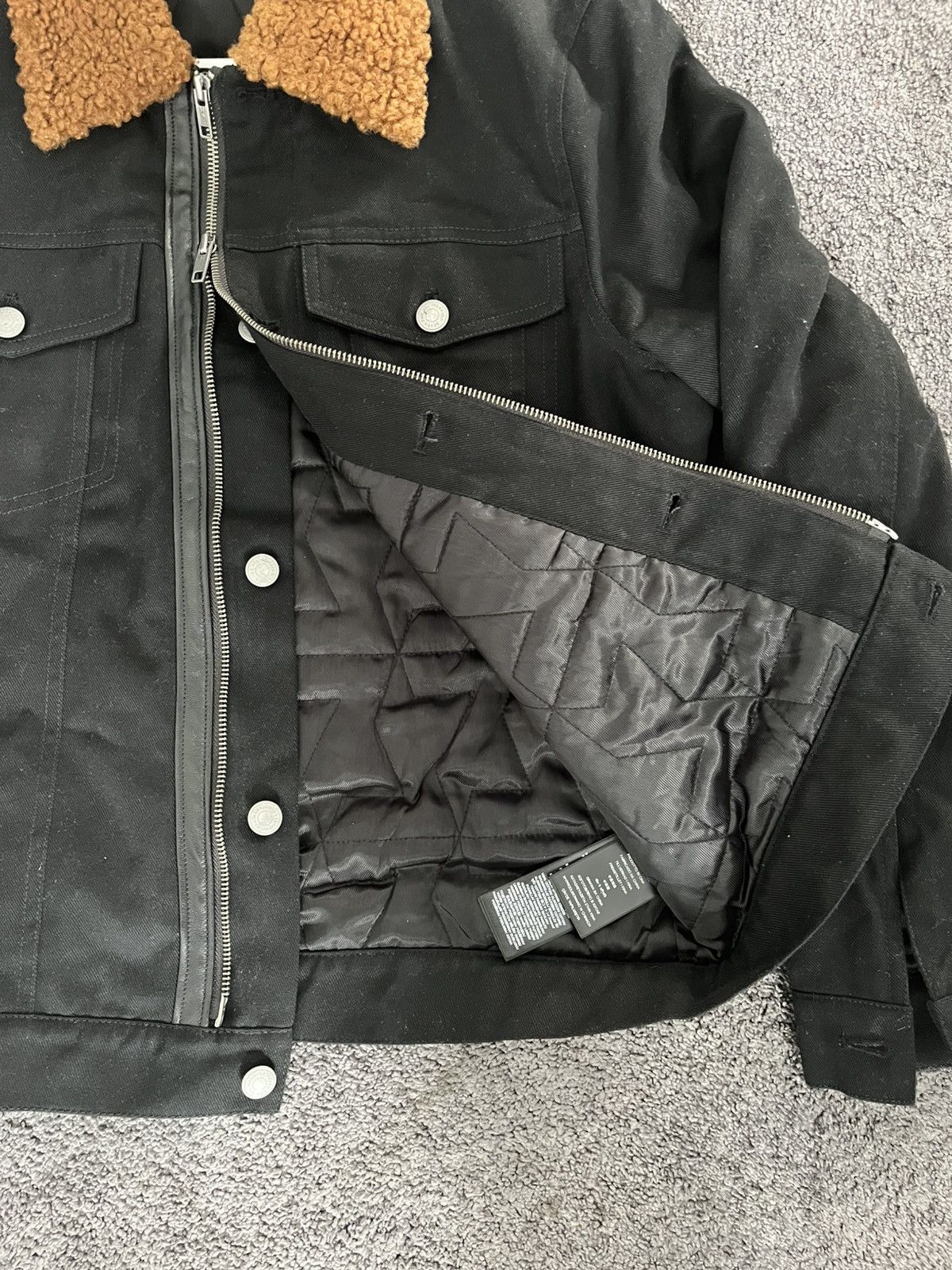 7 For All Mankind 7 for all mankind, black denim sherpa collar Size US S / EU 44-46 / 1 - 5 Thumbnail