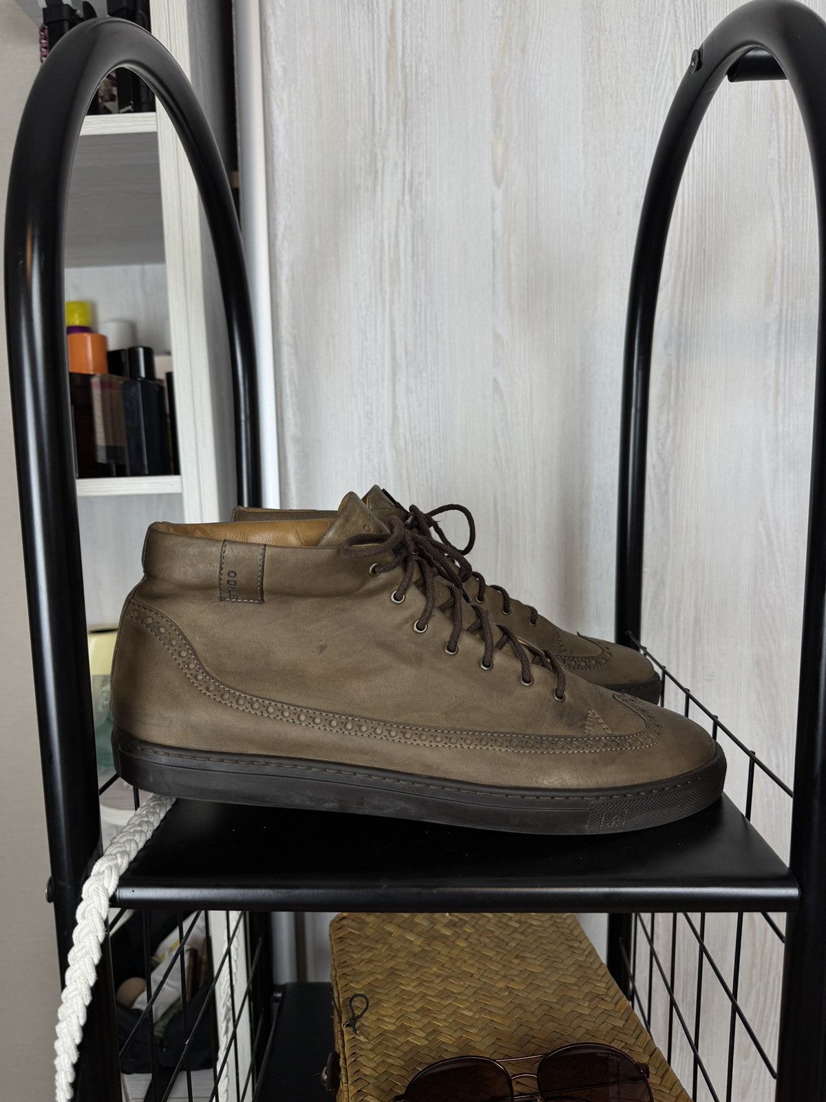 Other Rubirosa Odile Brown Grey high top leather brogue sneakers Size US 13 / EU 46 - 1 Thumbnail