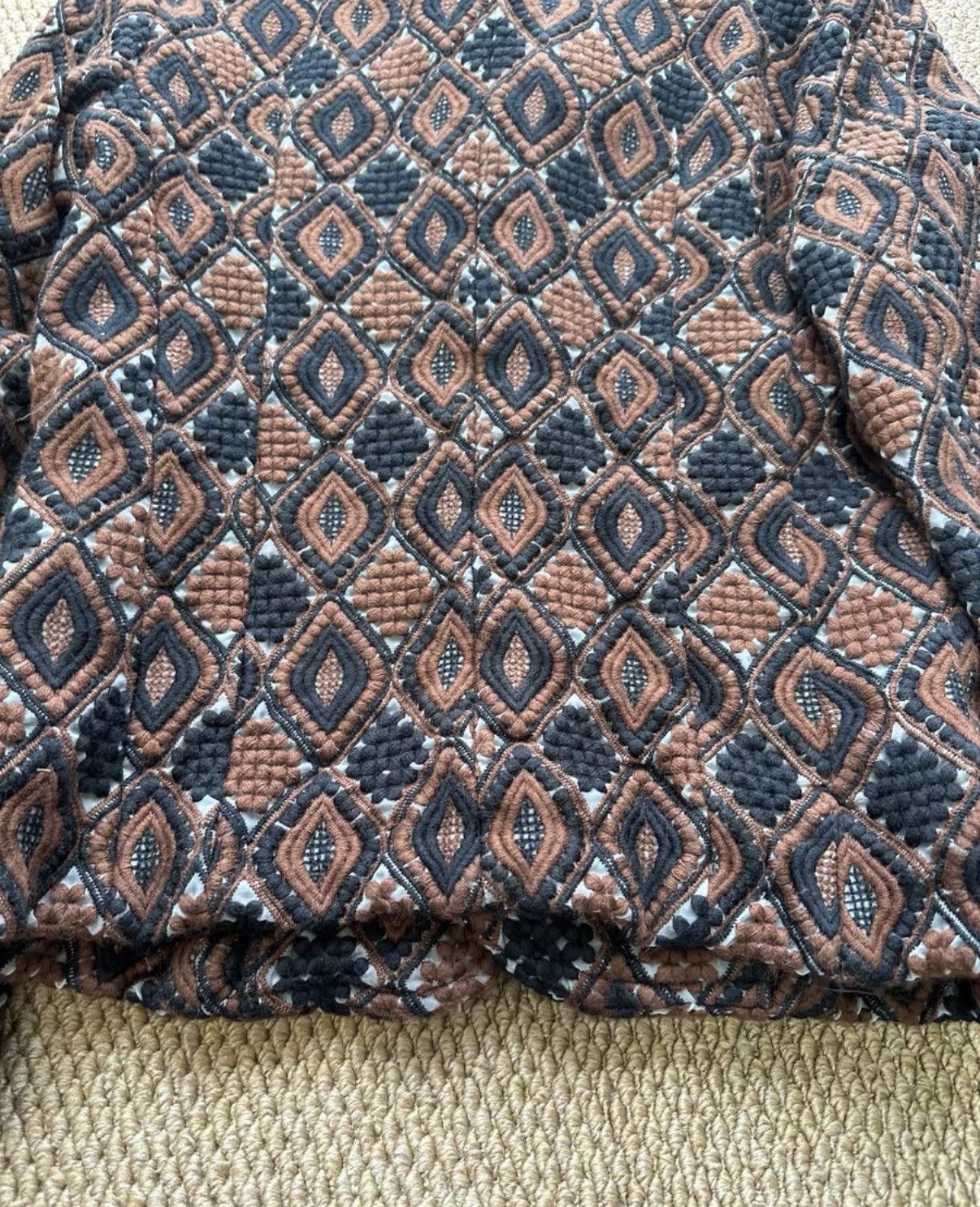 Comme des Garcons Comme des Garçons Vintage Geometric Jacquard Short Coat K23 Size S / US 4 / IT 40 - 8 Thumbnail