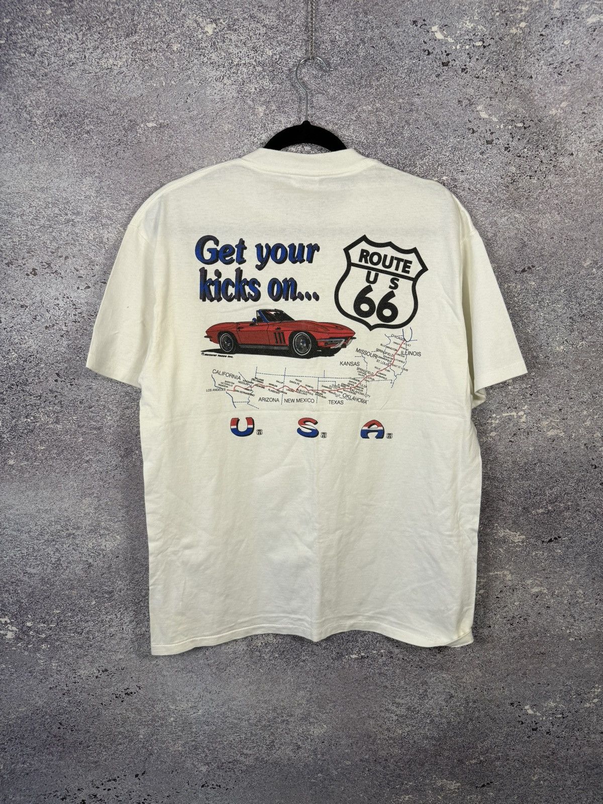 Route 66 × Vintage Vintage Single Stitch Route 66 Souvenir T-Shirt Made in USA Size US L / EU 52-54 / 3 - 1 Thumbnail