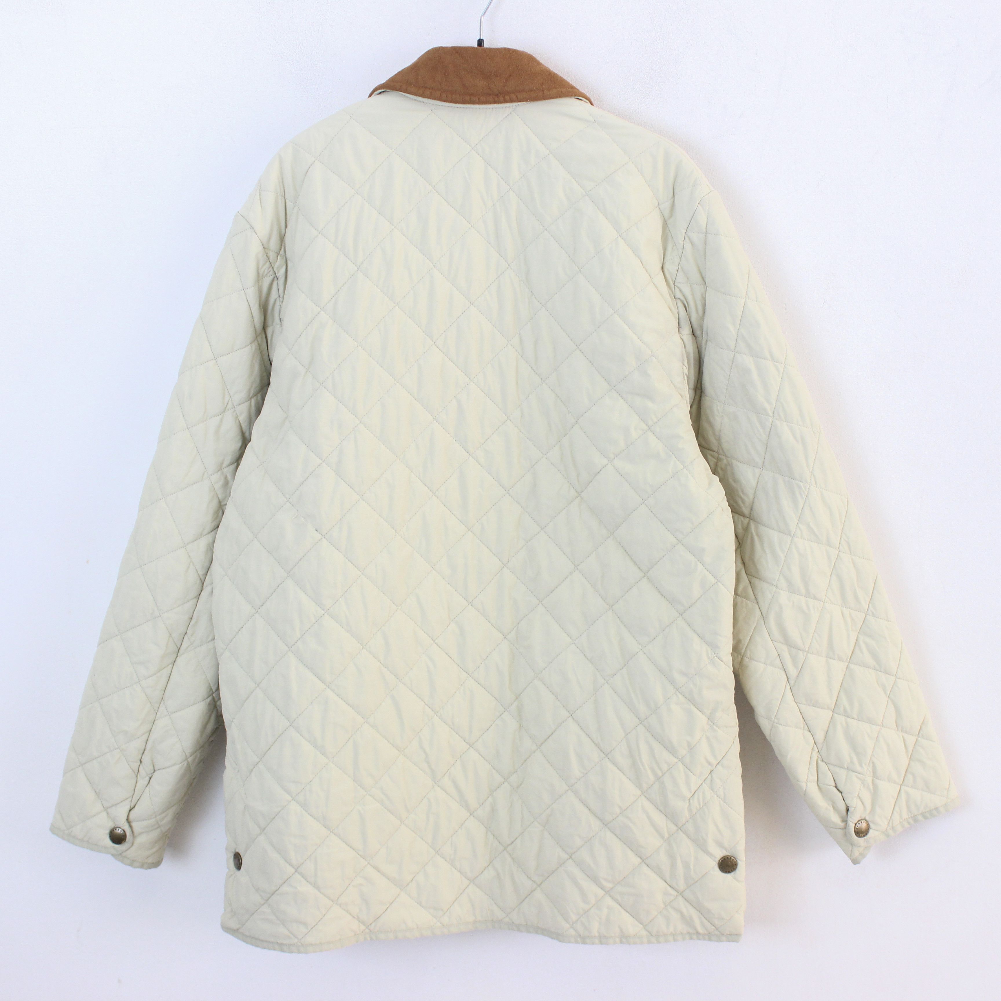 Barbour quilt jacket men L beige coat diamond zip country English Size US L / EU 52-54 / 3 - 9 Thumbnail