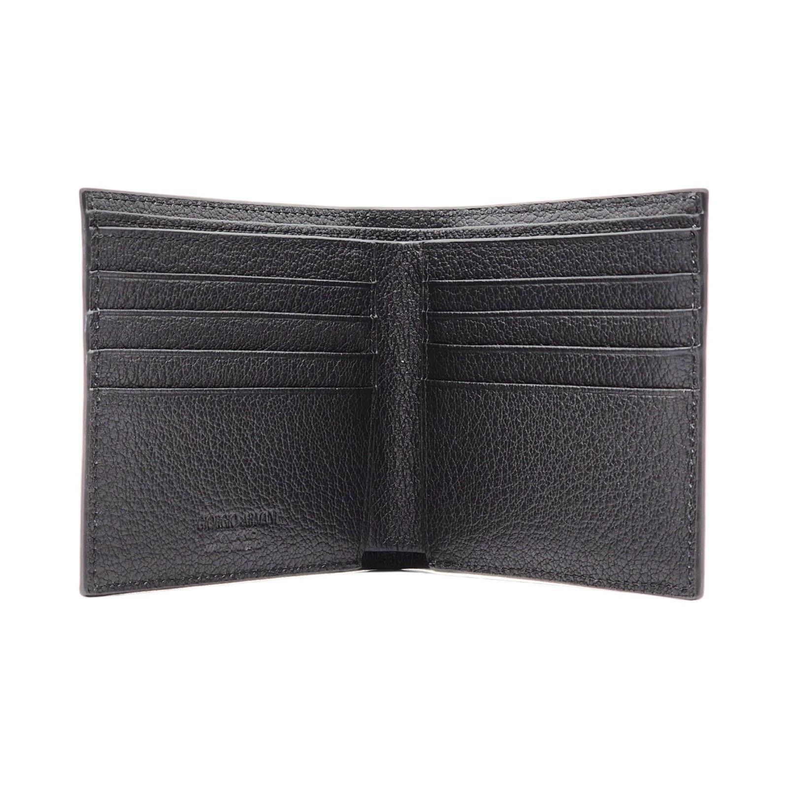 Giorgio Armani Pebbled Leather Bifold Men's Wallet in Black – NIB $595 Size ONE SIZE - 3 Thumbnail