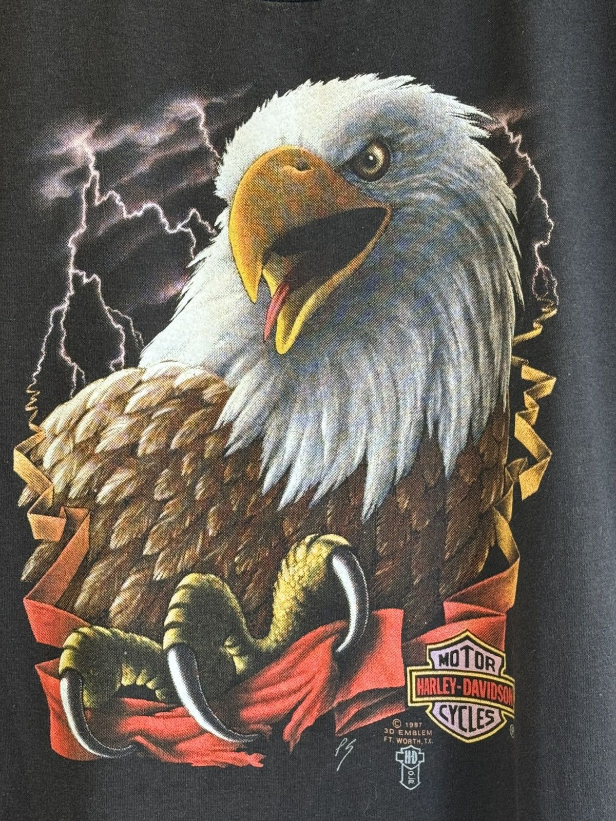 Harley Davidson 1987 3D Emblem Harley Davidson Tee Size US L / EU 52-54 / 3 - 2 Thumbnail
