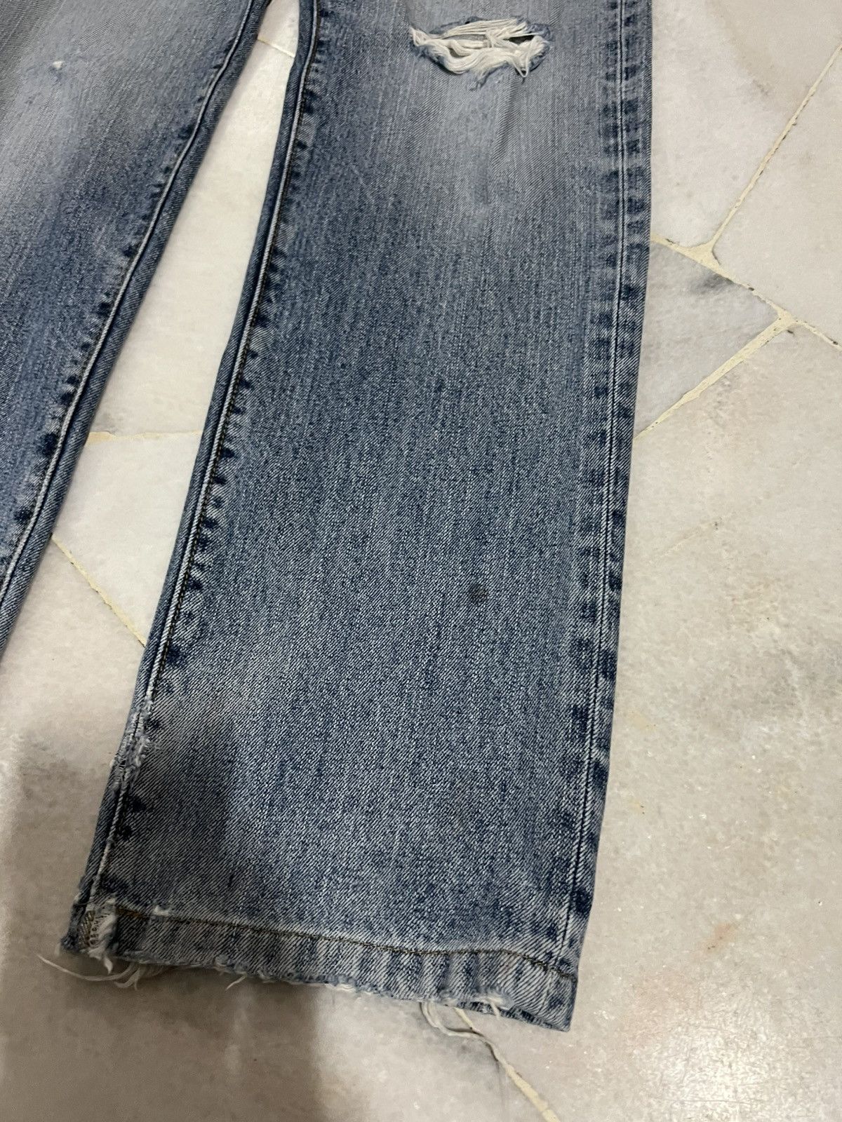 If Six Was Nine × Japanese Brand × Vintage 💥90’s💥Vintage Uniqlo Ripped Distress Jean Japan Size US 30 / EU 46 - 5 Thumbnail