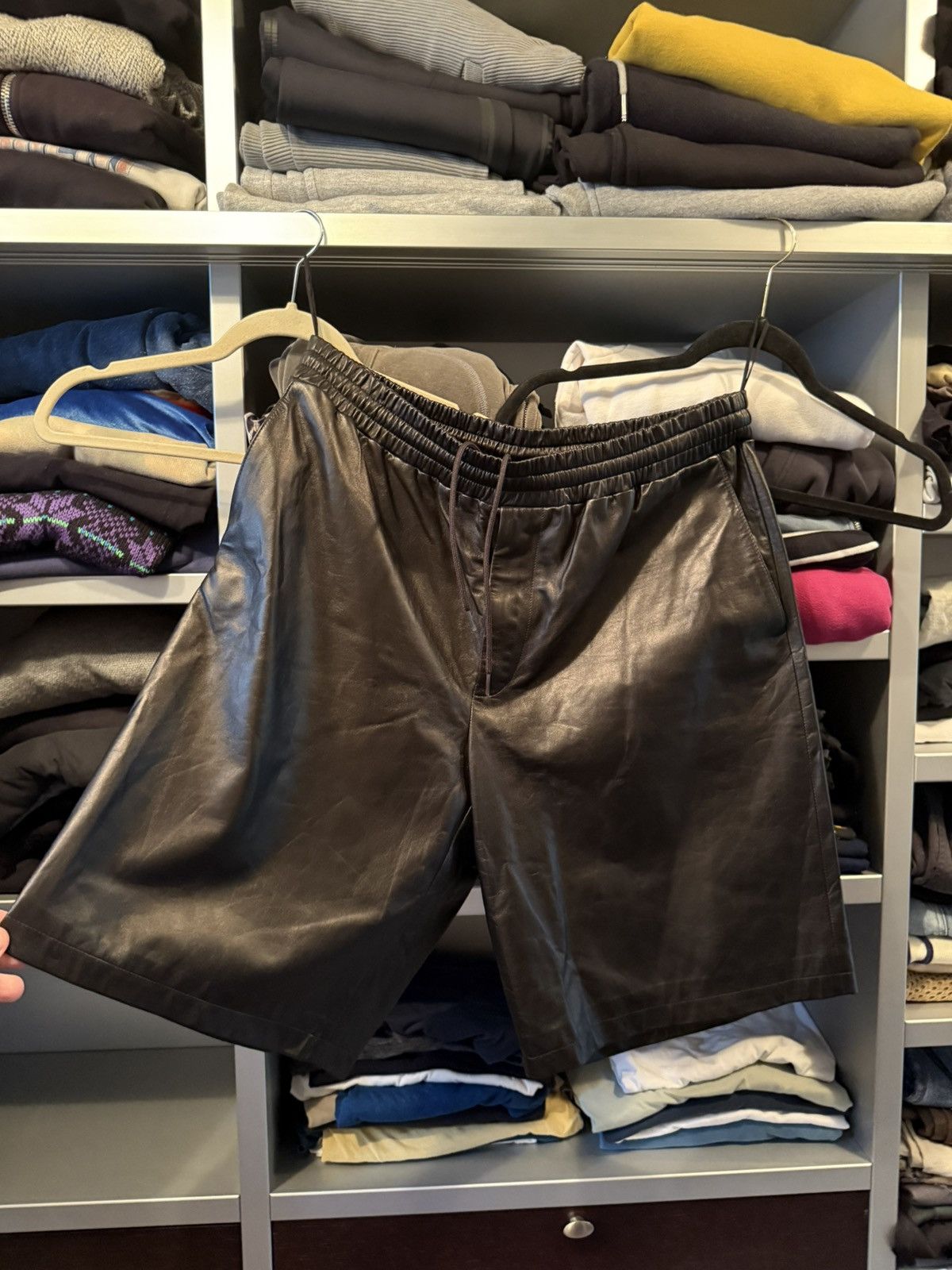 Prada Prada Set - HOLY GRAIL🏆: Size 52 Nappa Leather Shirt + Short Size US L / EU 52-54 / 3 - 11 Thumbnail