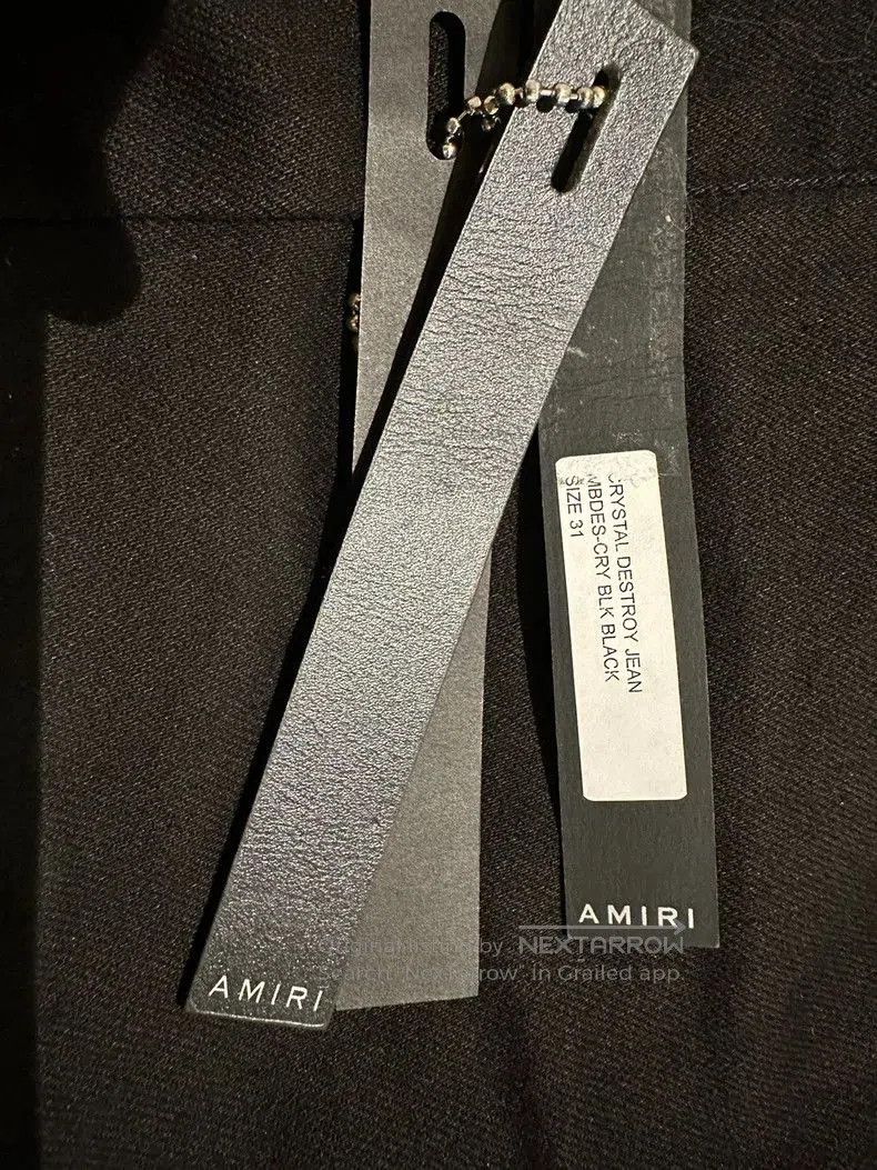 Amiri Amiri Black Crystal Destroy Jean. Size US 31 - 9 Thumbnail