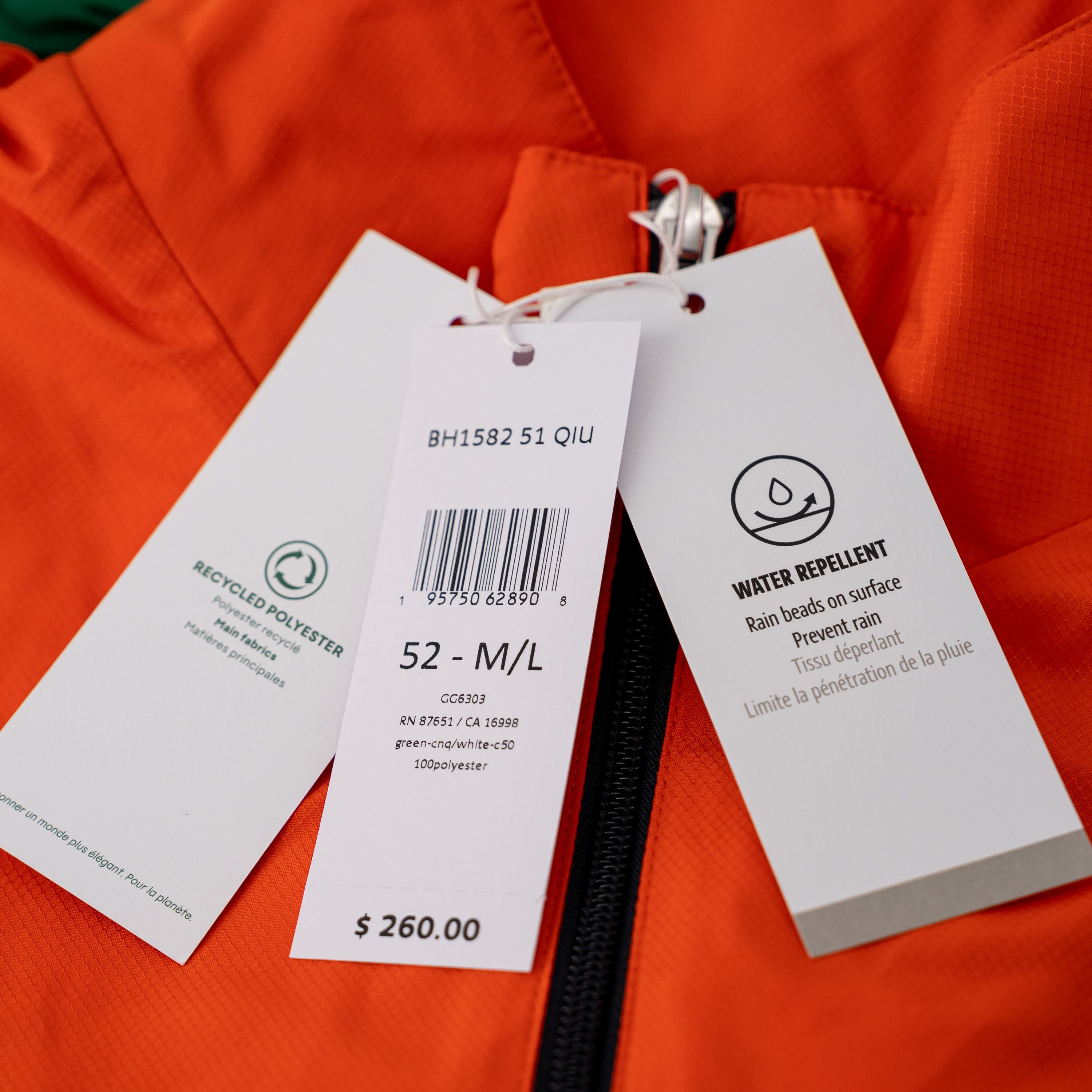 Lacoste M Lacoste Colorblock Track Jacket Zip Orange Black Green Size US M / EU 48-50 / 2 - 7 Thumbnail