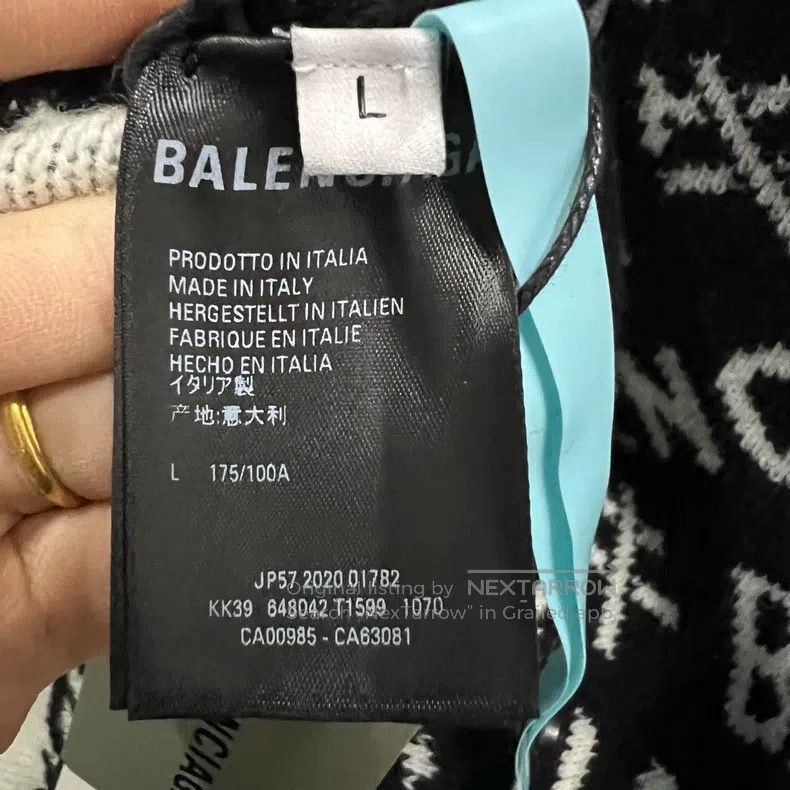 Balenciaga Balenciaga Full-print barrage logo knitwear Size US L / EU 52-54 / 3 - 4 Thumbnail
