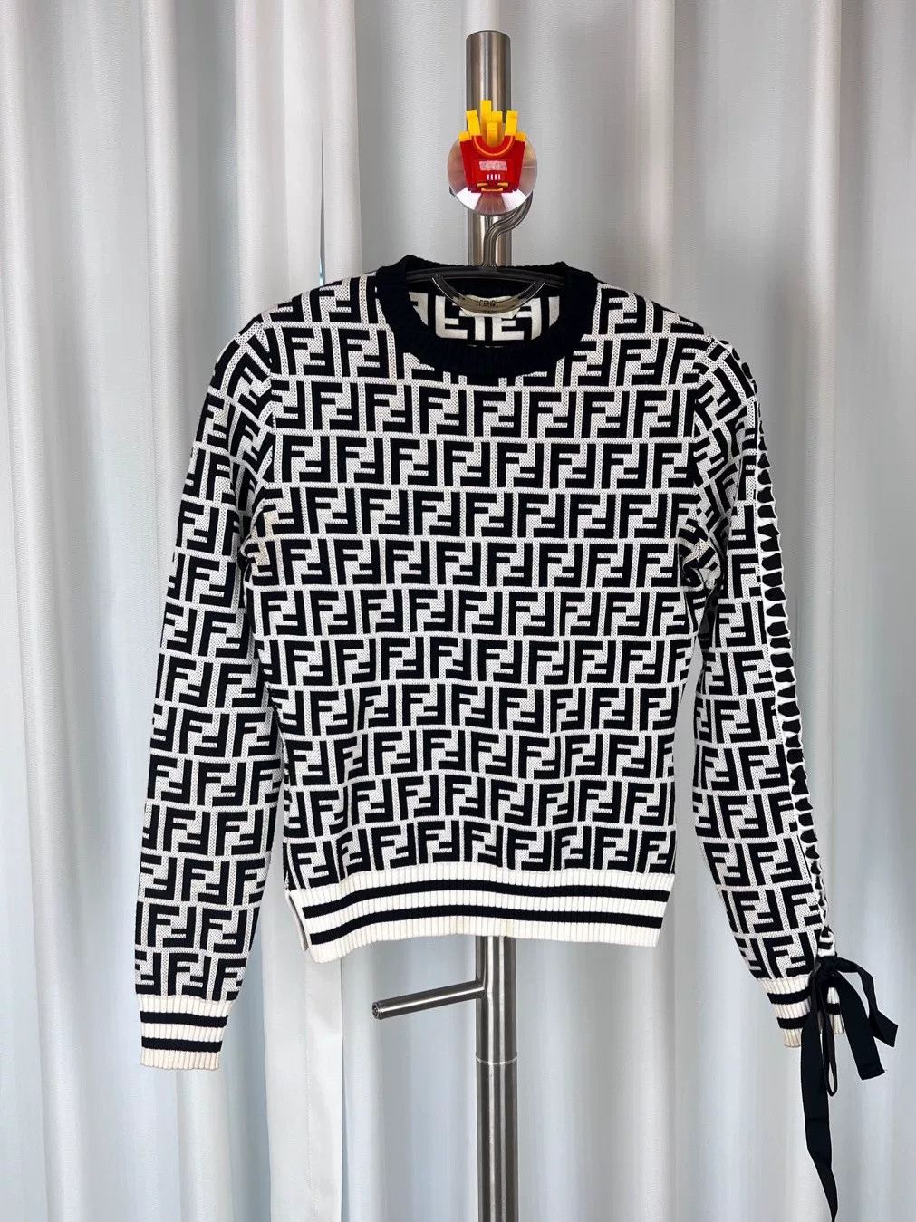 FENDI Monogram Print Cotton Sweater