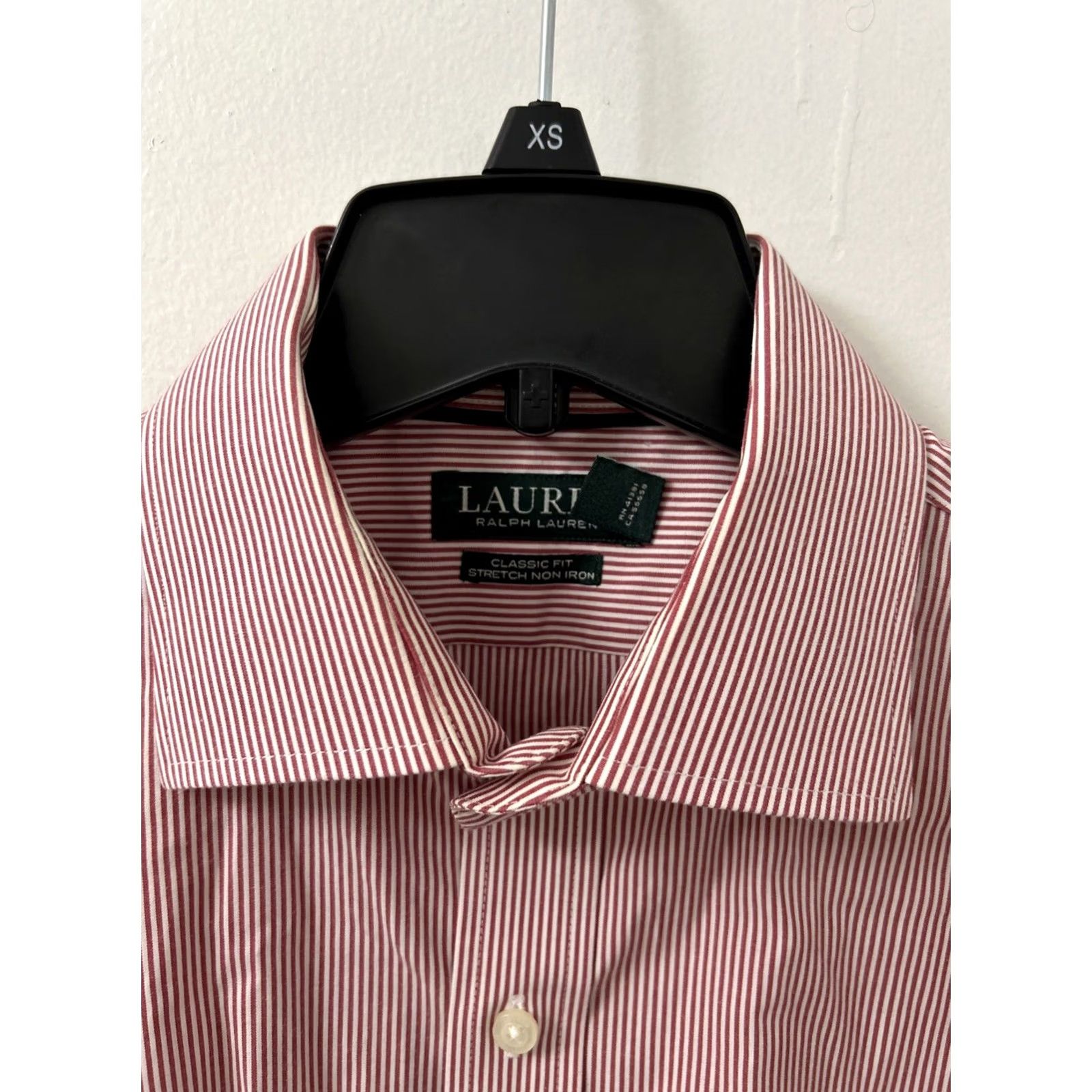 Ralph Lauren Lauren Ralph Lauren Shirt Mens 16 34/35 Red Striped Button Up Stretch Non Iron Size US L / EU 52-54 / 3 - 5 Thumbnail