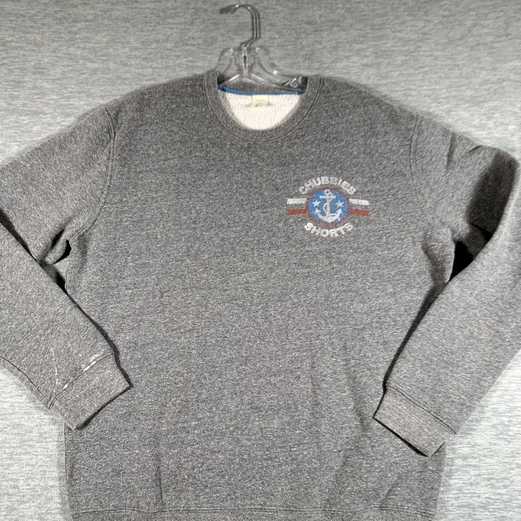 Chubbies Chubbies Sweatshirt Mens Medium Gray Anchor Logo Fleece Crewneck Pullover USA Size US M / EU 48-50 / 2 - 2 Thumbnail