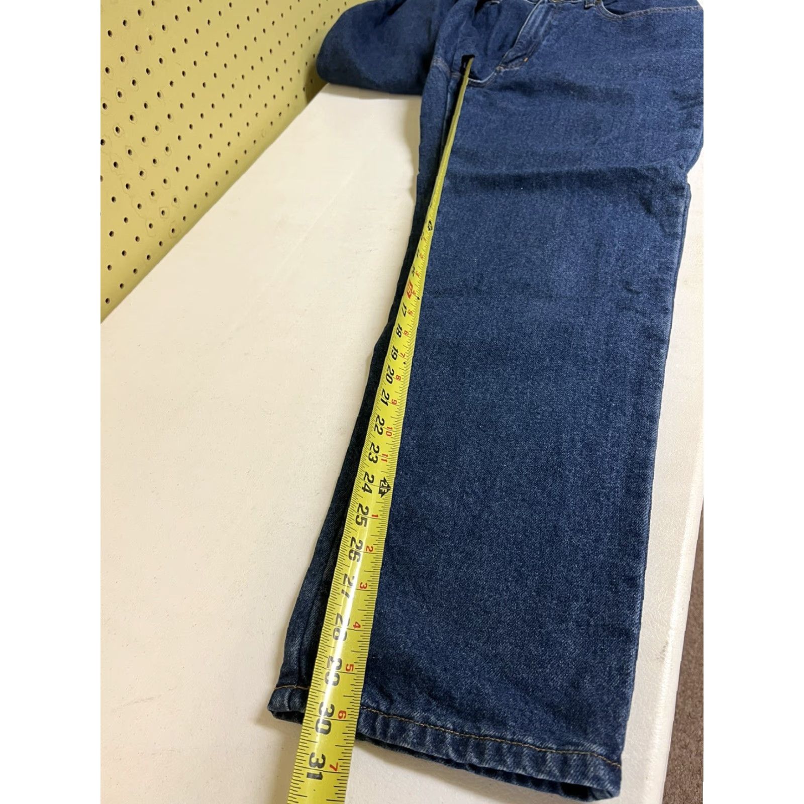 Vintage VINTAGE LL Bean Insulated Jeans Womens 12 R Blue Denim Flannel Lined Tapered Denim Mom Size 34" / US 12 / IT 48 - 7 Thumbnail
