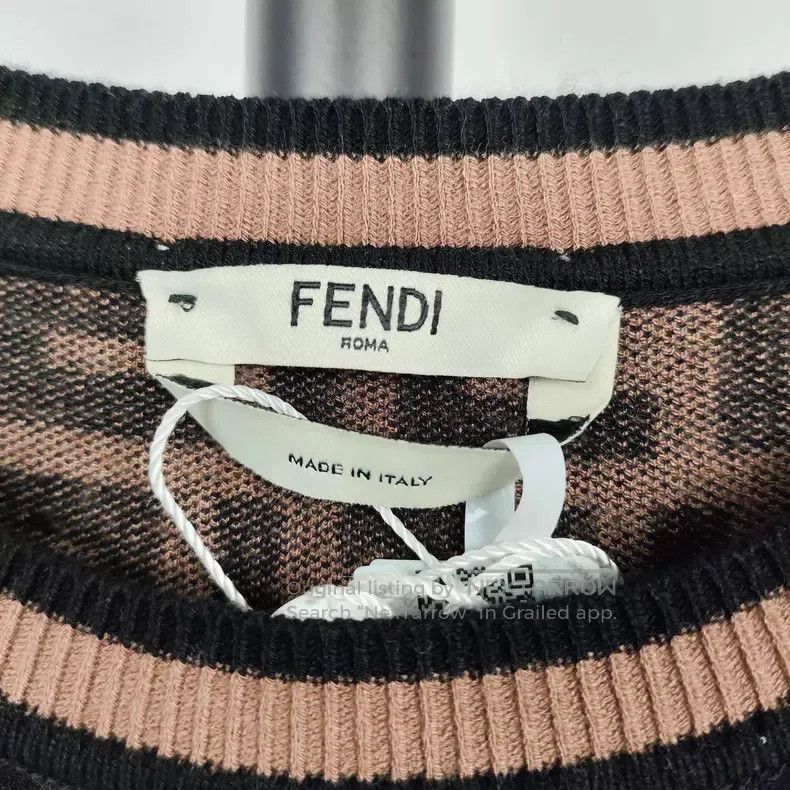 Fendi Fendi Monogrammed Cotton Short Sleeve Size XS / US 0-2 / IT 36-38 - 4 Thumbnail