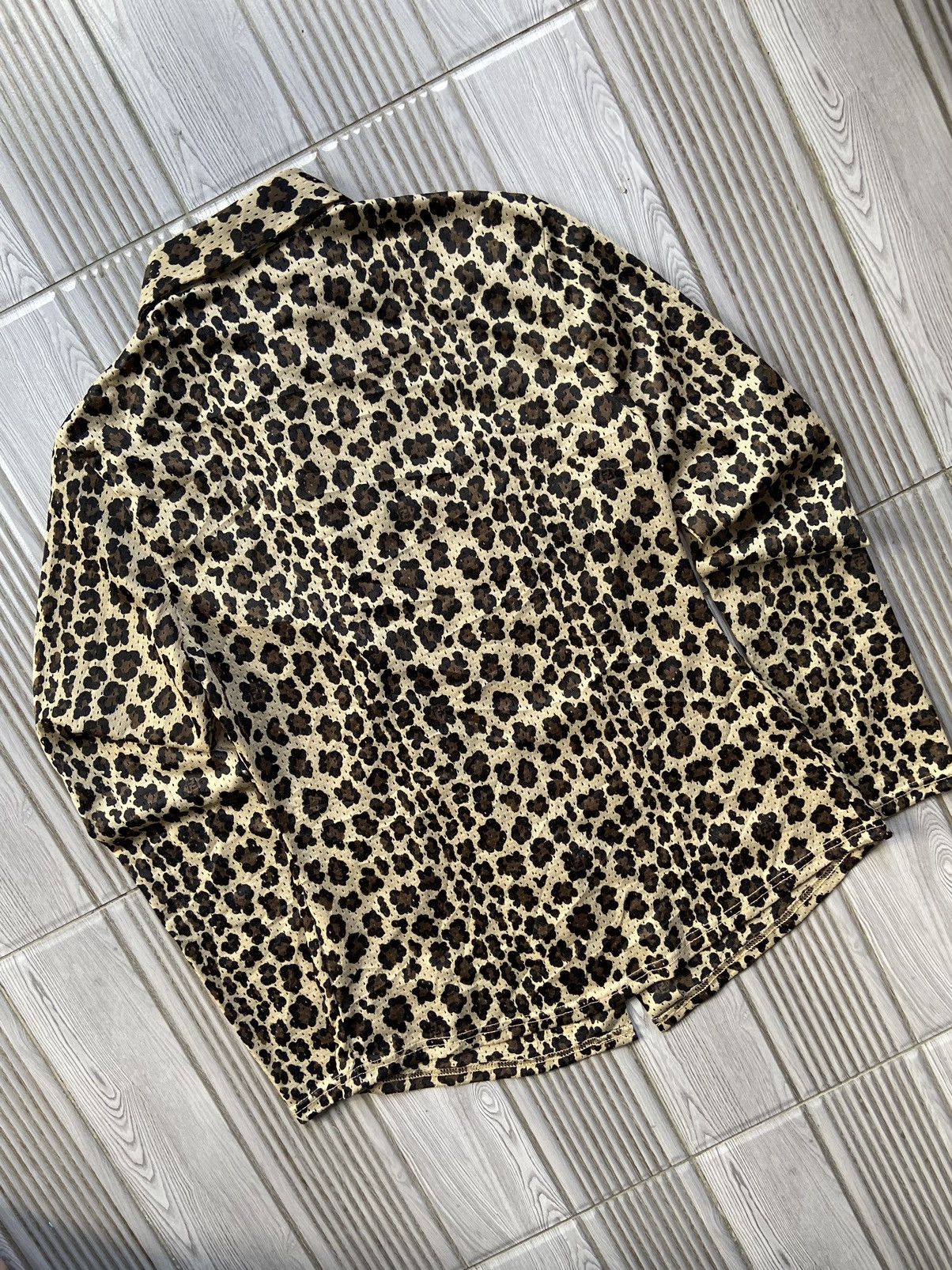 Fendi Vintage 90’s FENDI leopard print mesh button down shirt Size XS / US 0-2 / IT 36-38 - 10 Thumbnail
