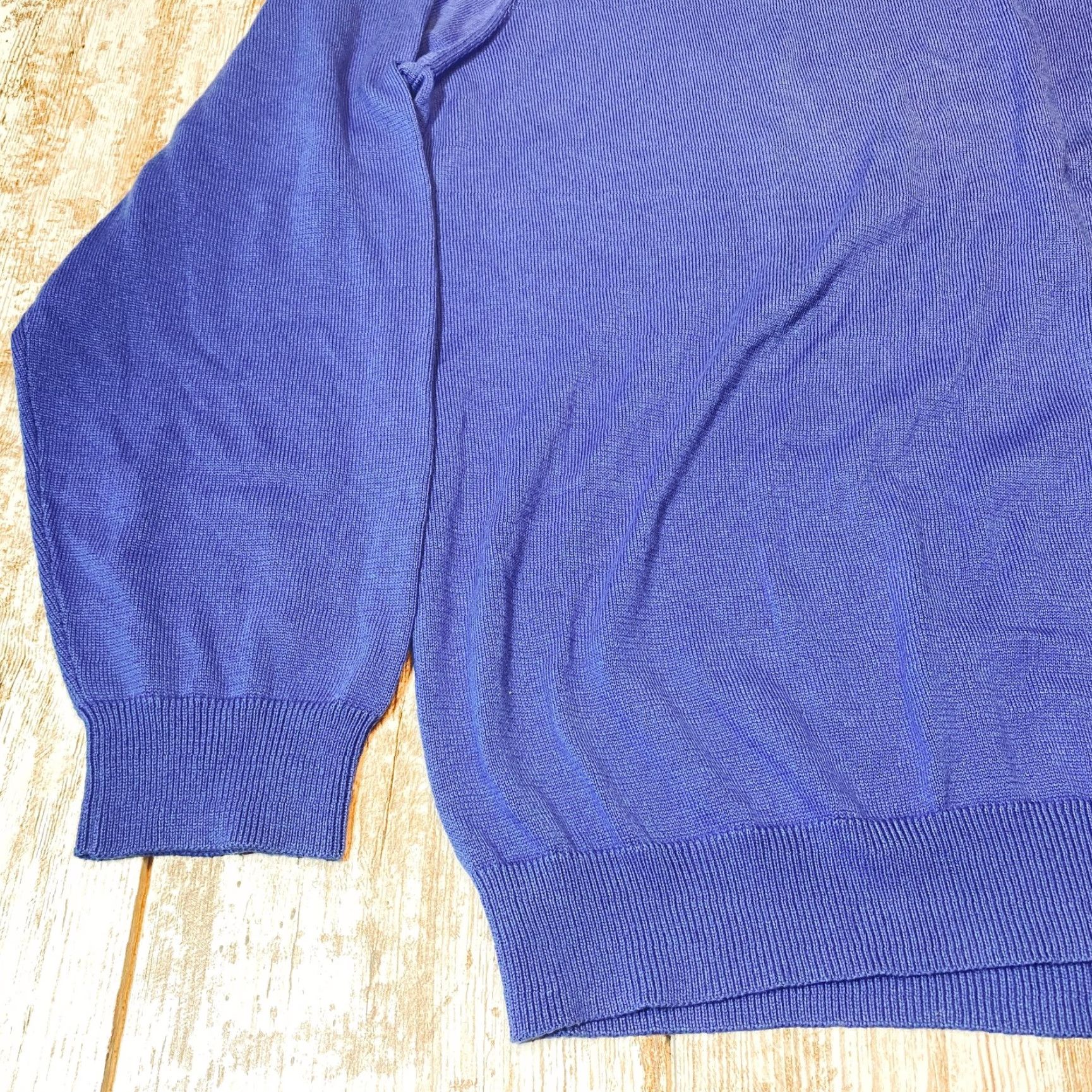 Lands' End VINTAGE Lands’ End Men’s XL Blue Cotton Crew Neck Pullover Sweater VTG VTG Size US XL / EU 56 / 4 - 3 Thumbnail