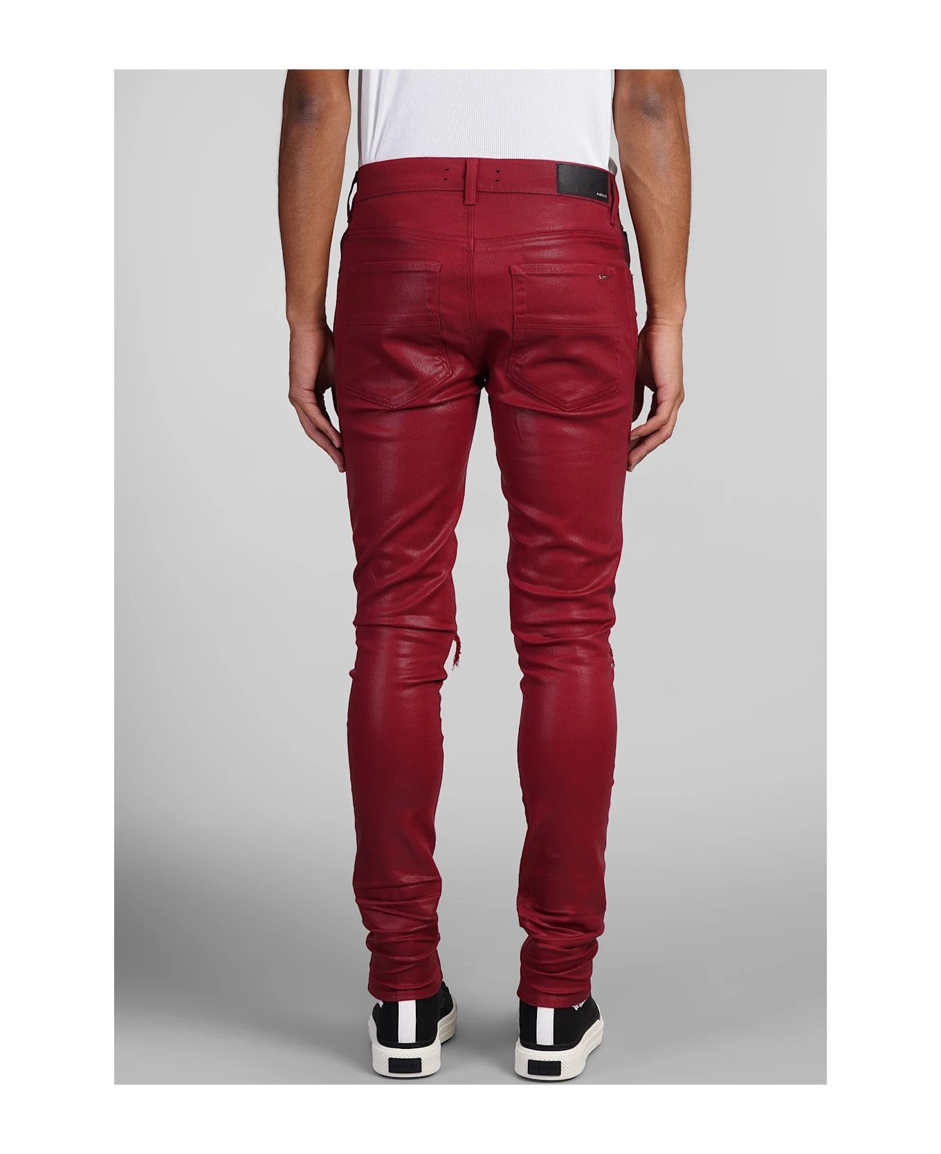 Amiri oc11z1125 Wax MX1 Jeans in Burgundy Size US 34 / EU 50 - 3 Thumbnail