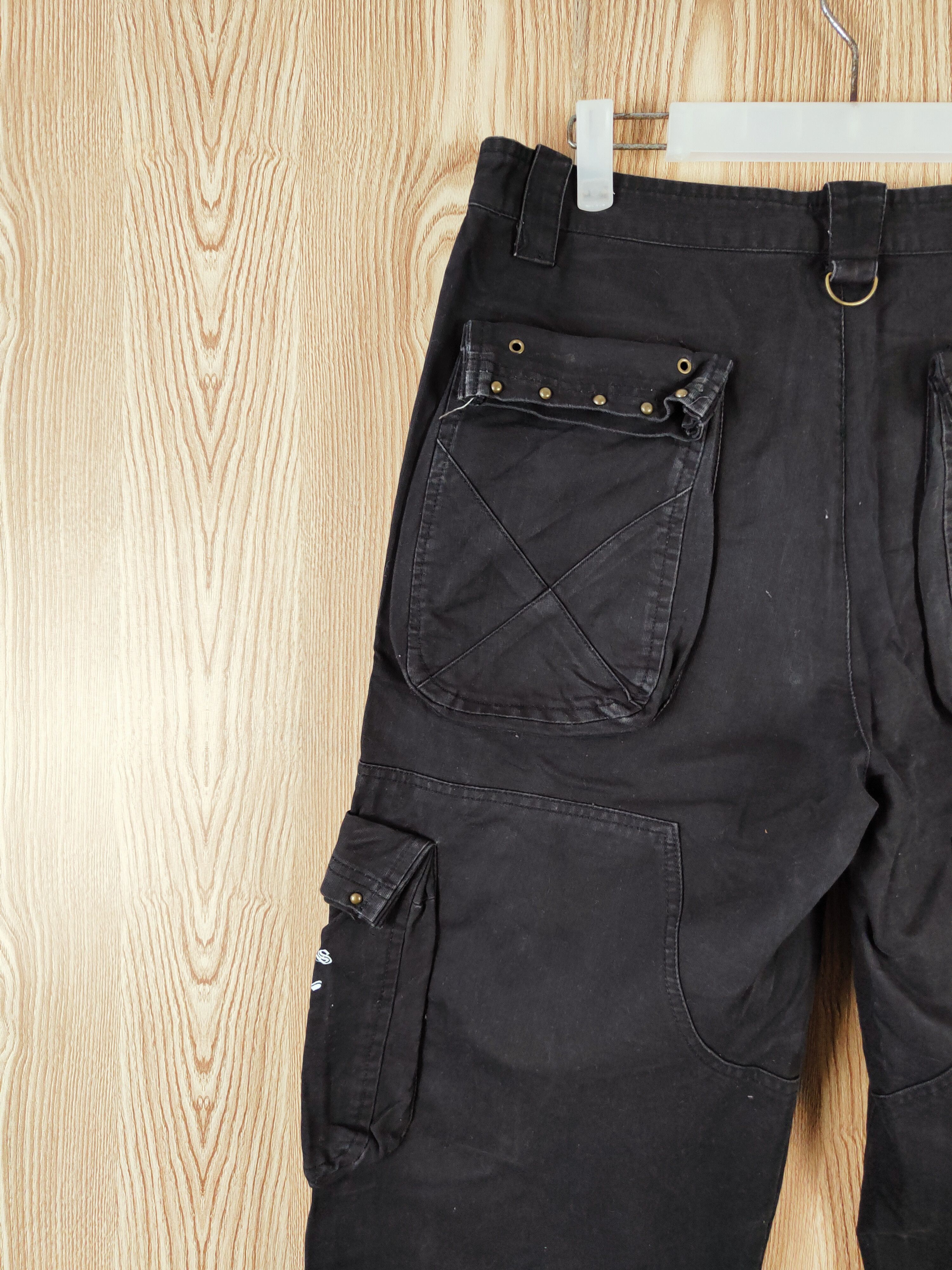 Japanese Brand DL JinMa Jeans Black Multipocket Tactical Cargo Pants #W518 Size US 32 / EU 48 - 9 Thumbnail