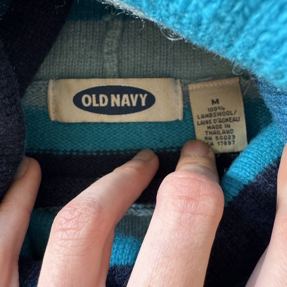 Old Navy Vintage Y2K Old Navy Stripe Wool Turtleneck Sweater Size M / US 6-8 / IT 42-44 - 4 Thumbnail