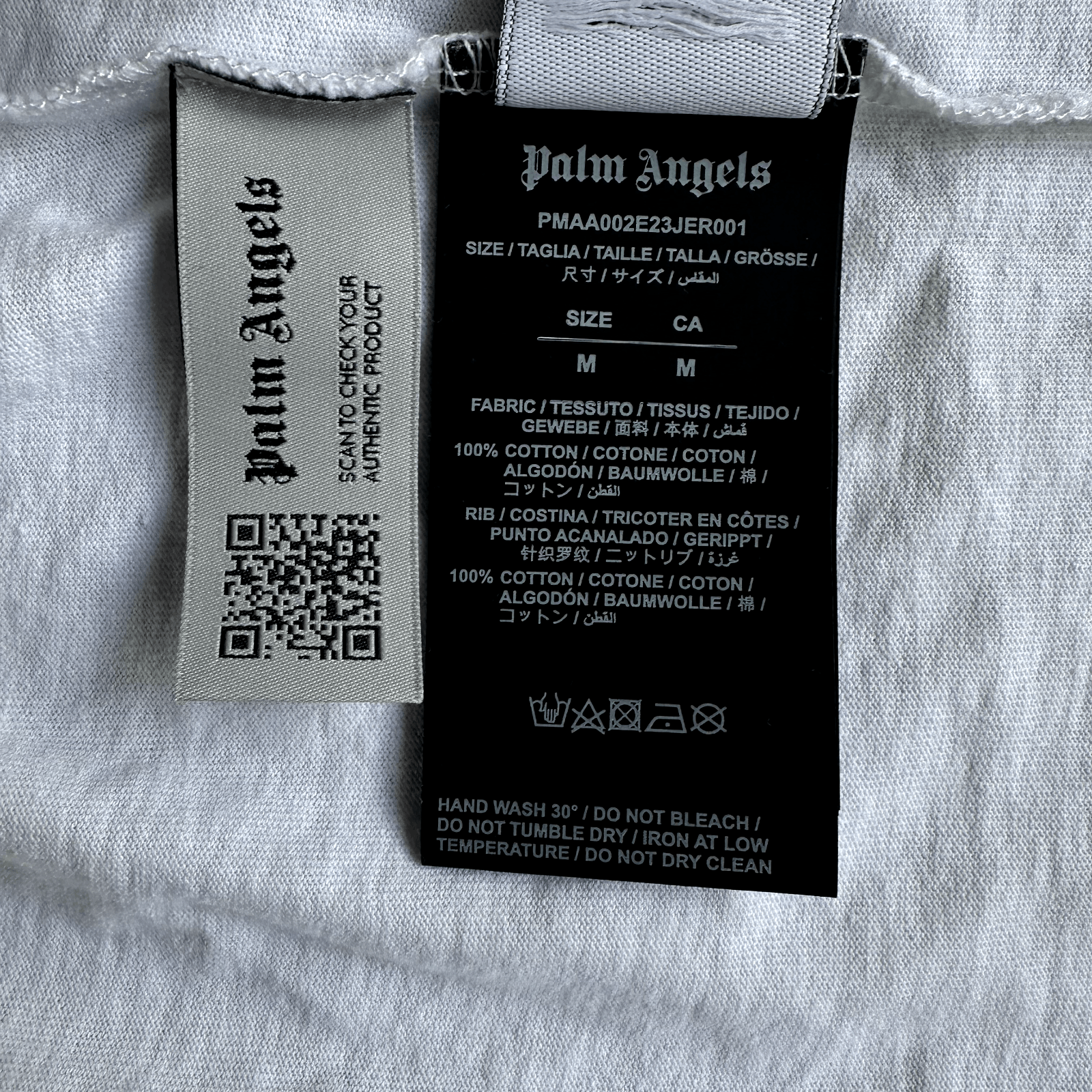 Palm Angels Palm Angels White Shirt With Large Print and Large Palm Tre Size US M / EU 48-50 / 2 - 6 Thumbnail