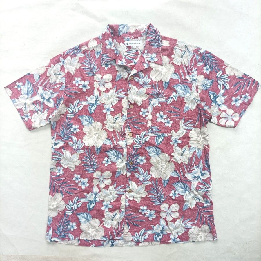 Japanese Brand × Restoration Restoration Japan hawaiian reverse print open collar shirt Size US S / EU 44-46 / 1 - 1 Thumbnail