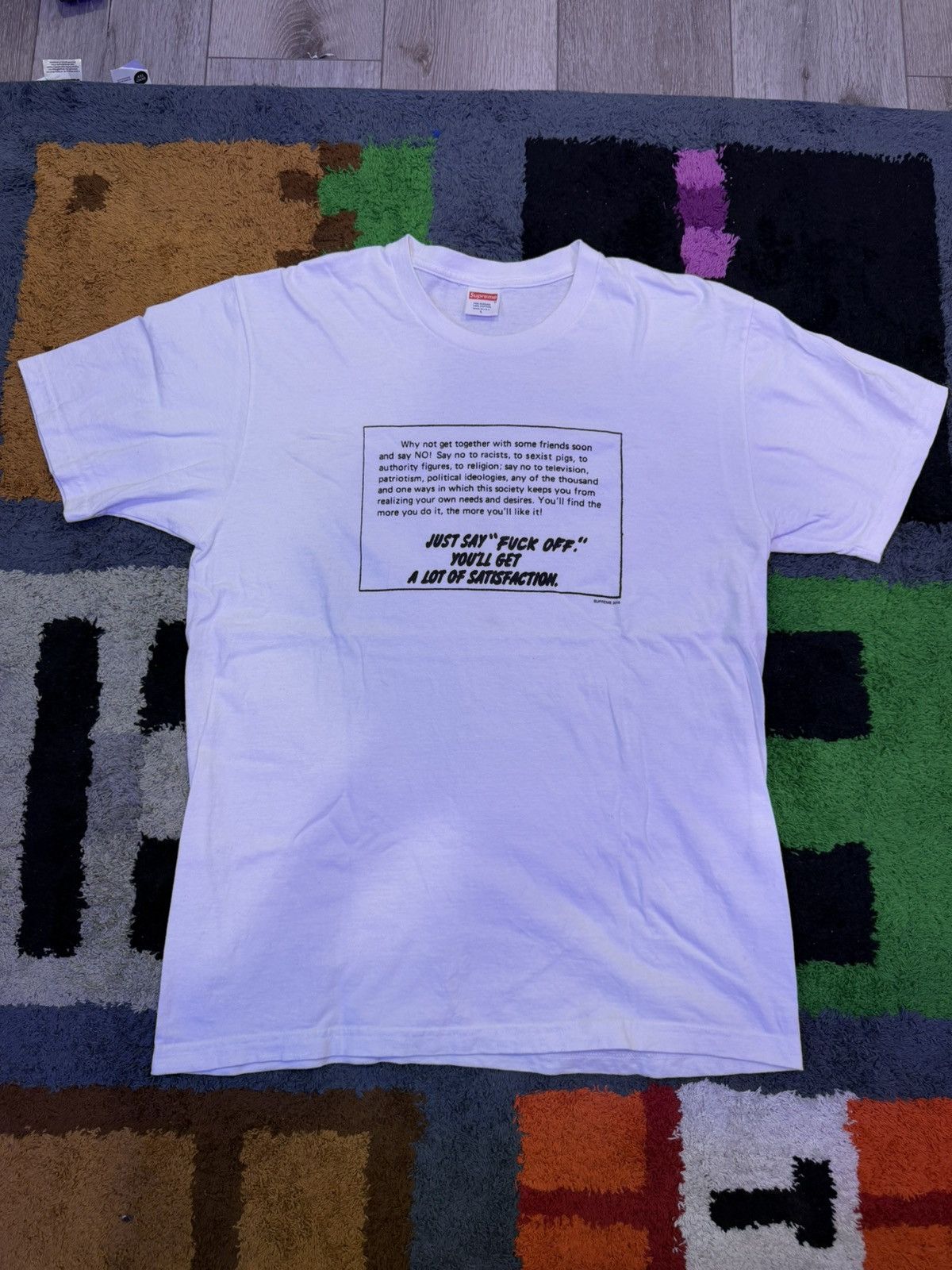 Supreme Supreme “Just Say Fuck Off” Tee Size US L / EU 52-54 / 3 - 1 Thumbnail