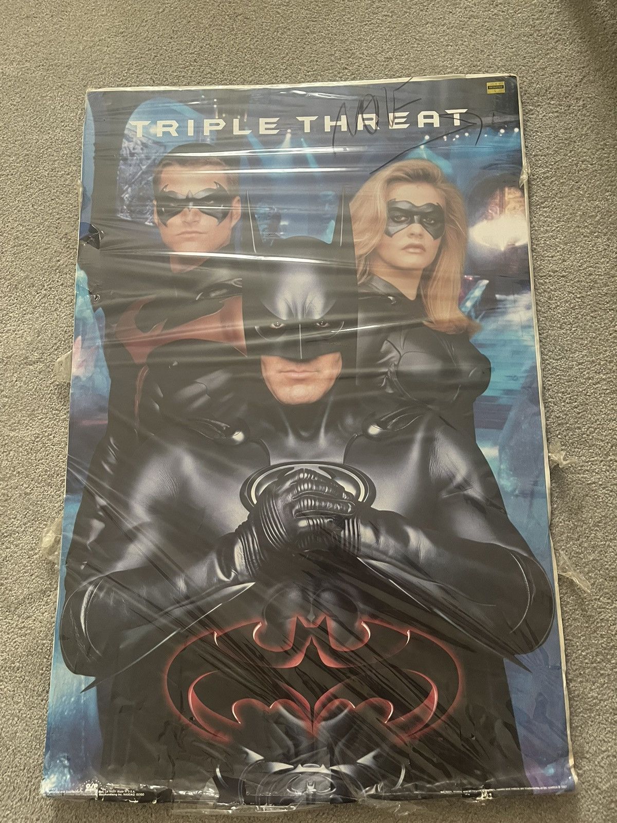 DC Comics Original 1997 batman triple threat movie poster Size ONE SIZE - 1 Thumbnail