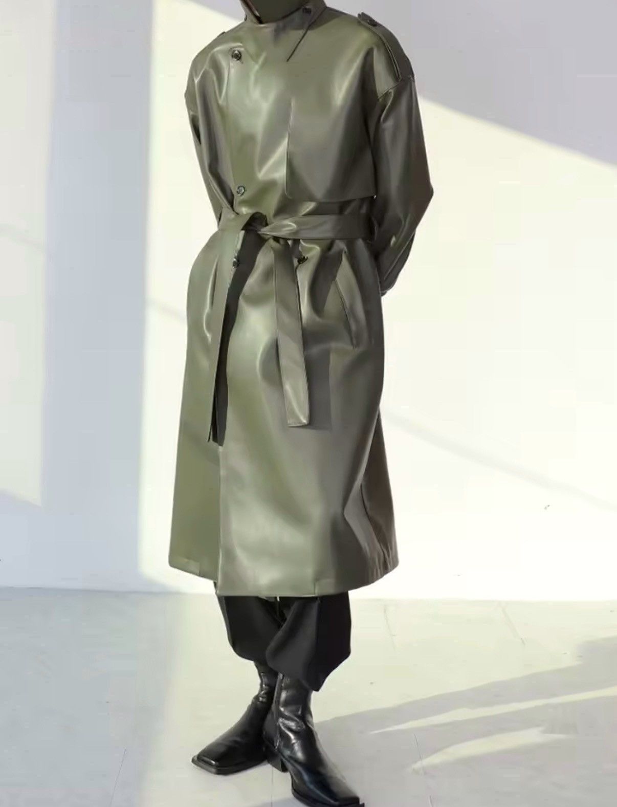 Other Casual Streetwear Midi Pu Leather Trench Coat Size US M / EU 48-50 / 2 - 2 Thumbnail