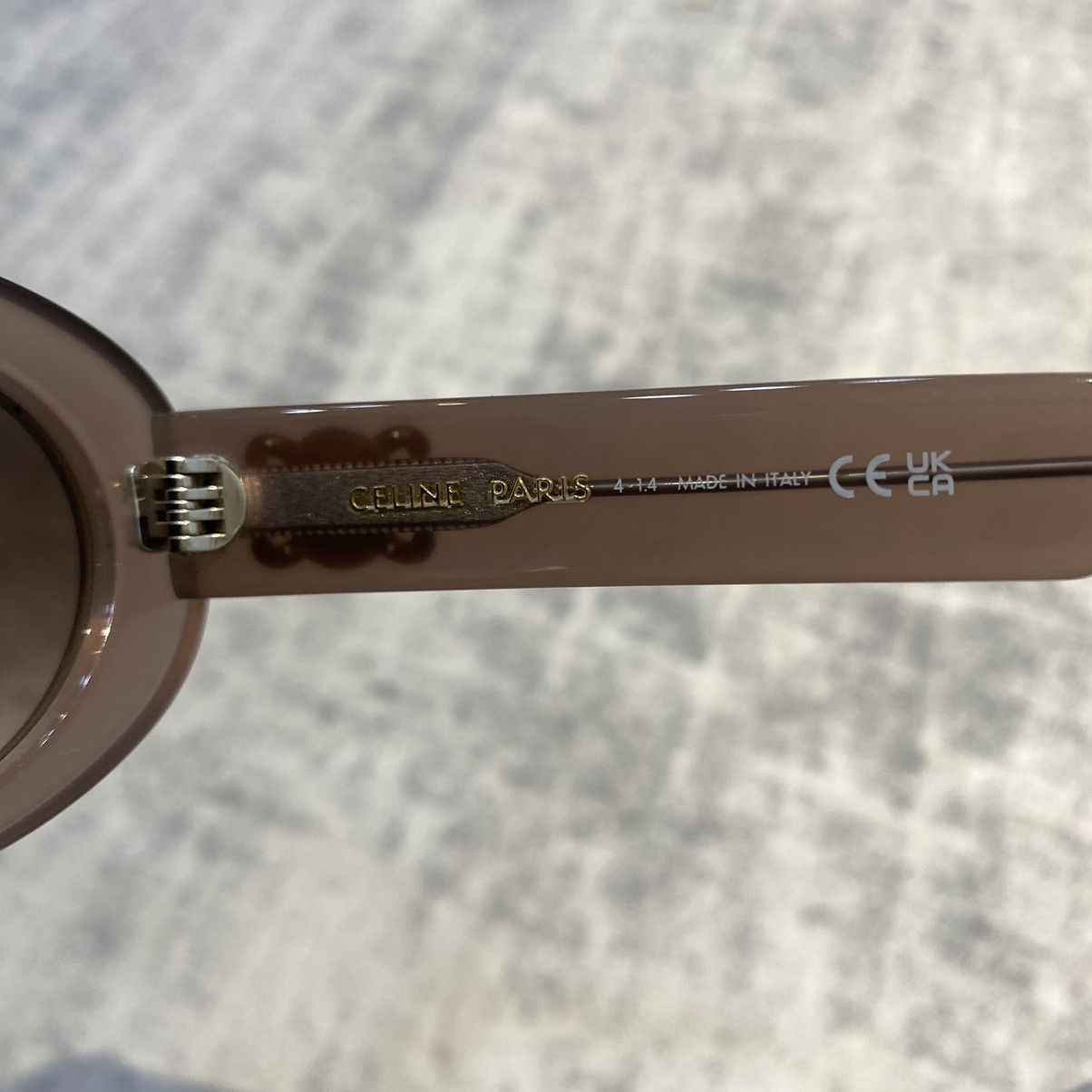 Celine CELINE Triomphe 01 Sunglasses In Acetate BROWN CRYSTAL Size ONE SIZE - 9 Thumbnail