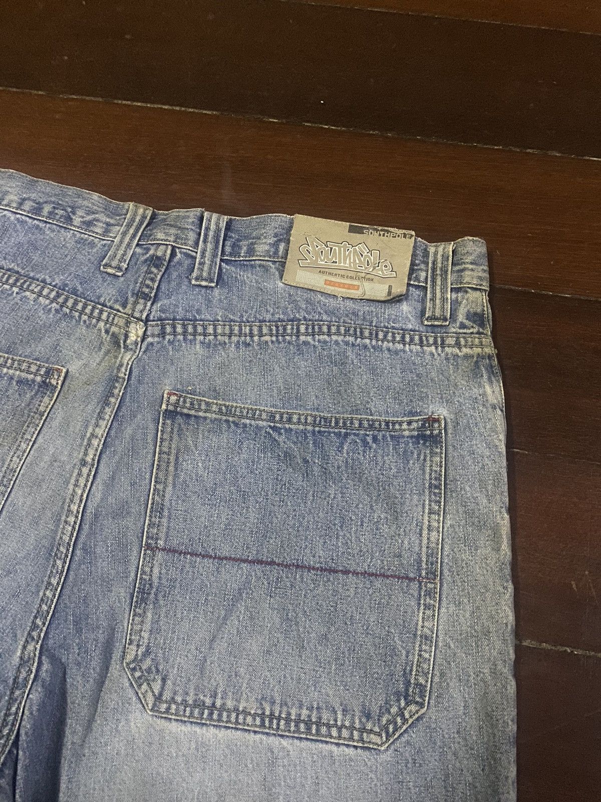 Anchor Blue × Southpole Fire vintage southpole wideleg baggy distressed mud wash Size US 34 / EU 50 - 14 Thumbnail